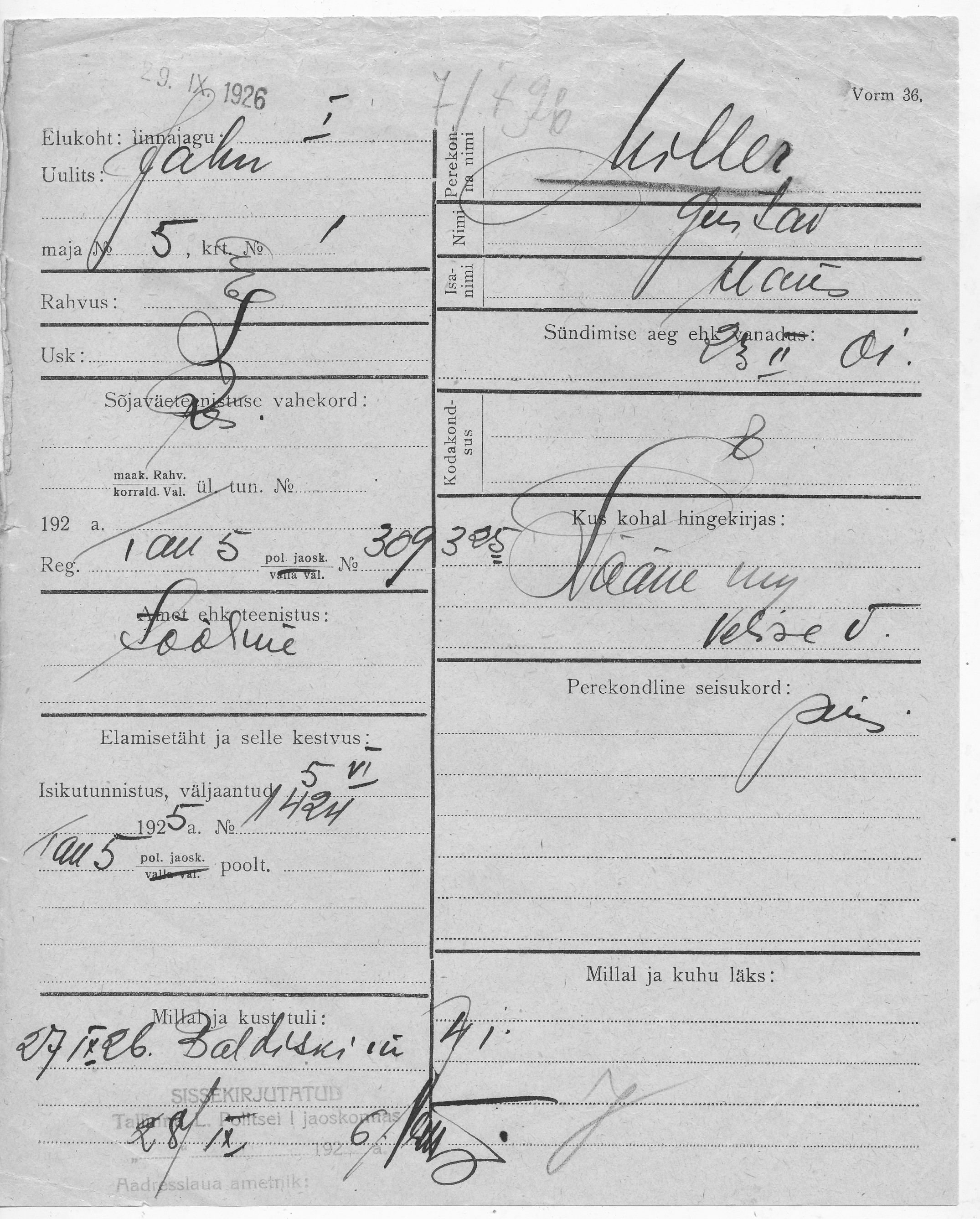 Miller, Gustav, Hans