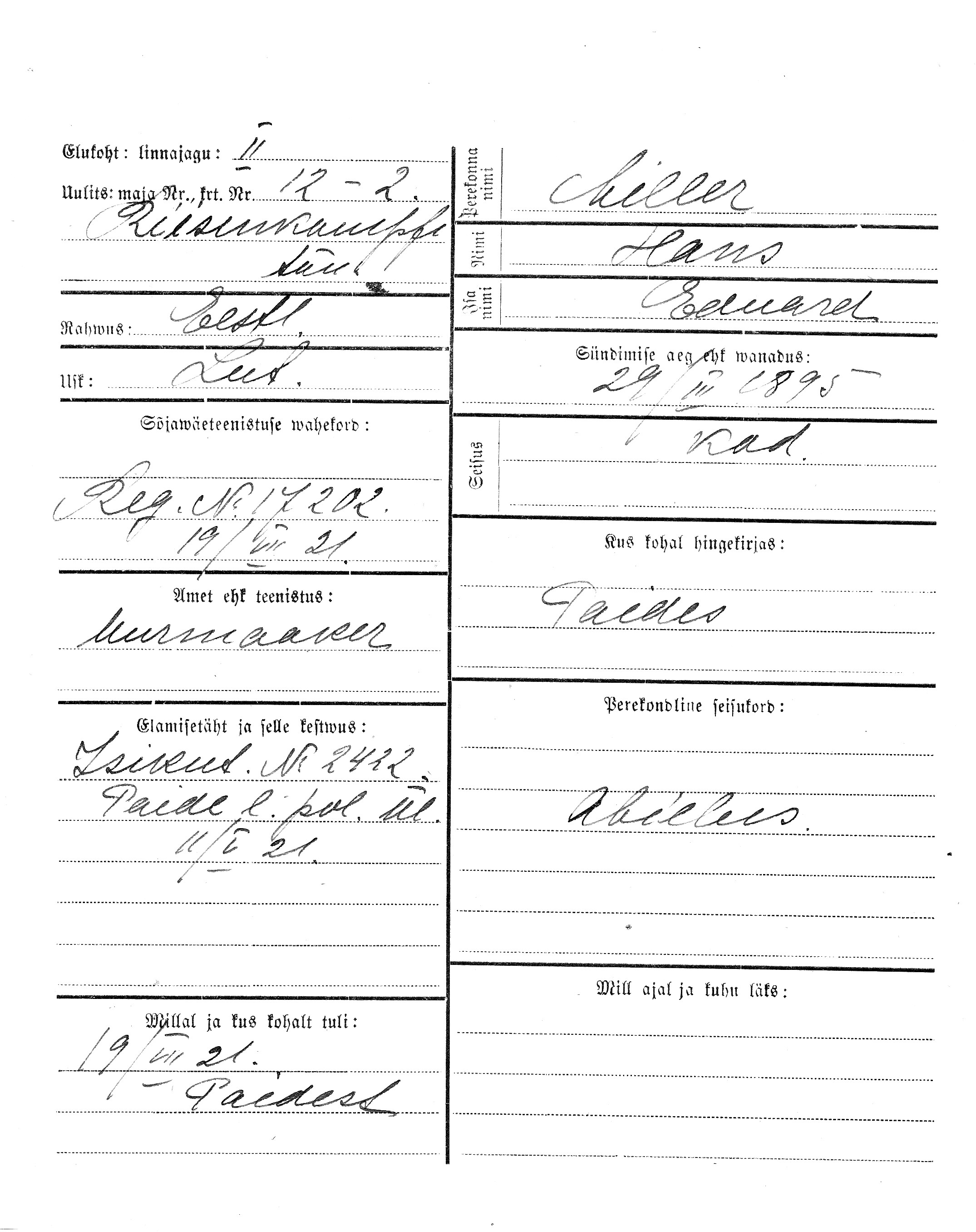 Miller, Hans, Eduard