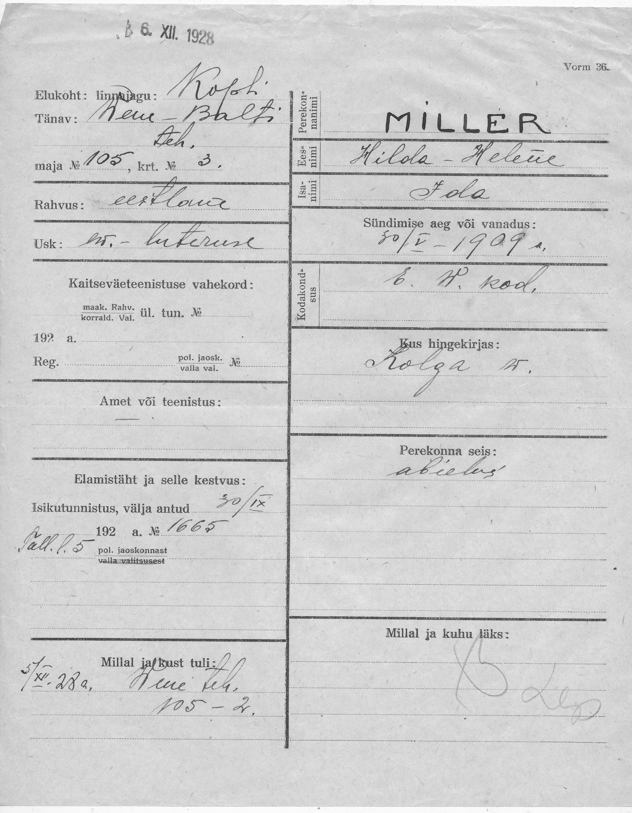 Miller, Hilda-Helene, Ida