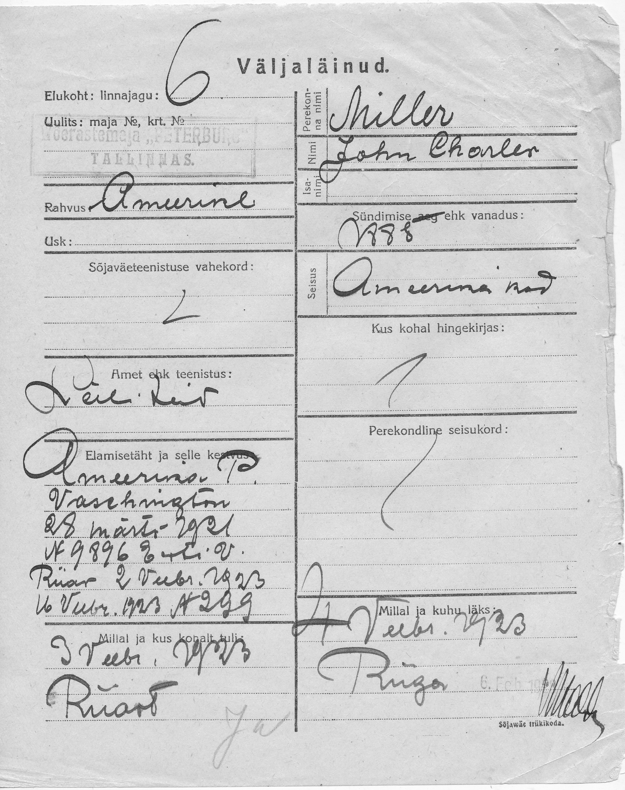 Miller, John Charles