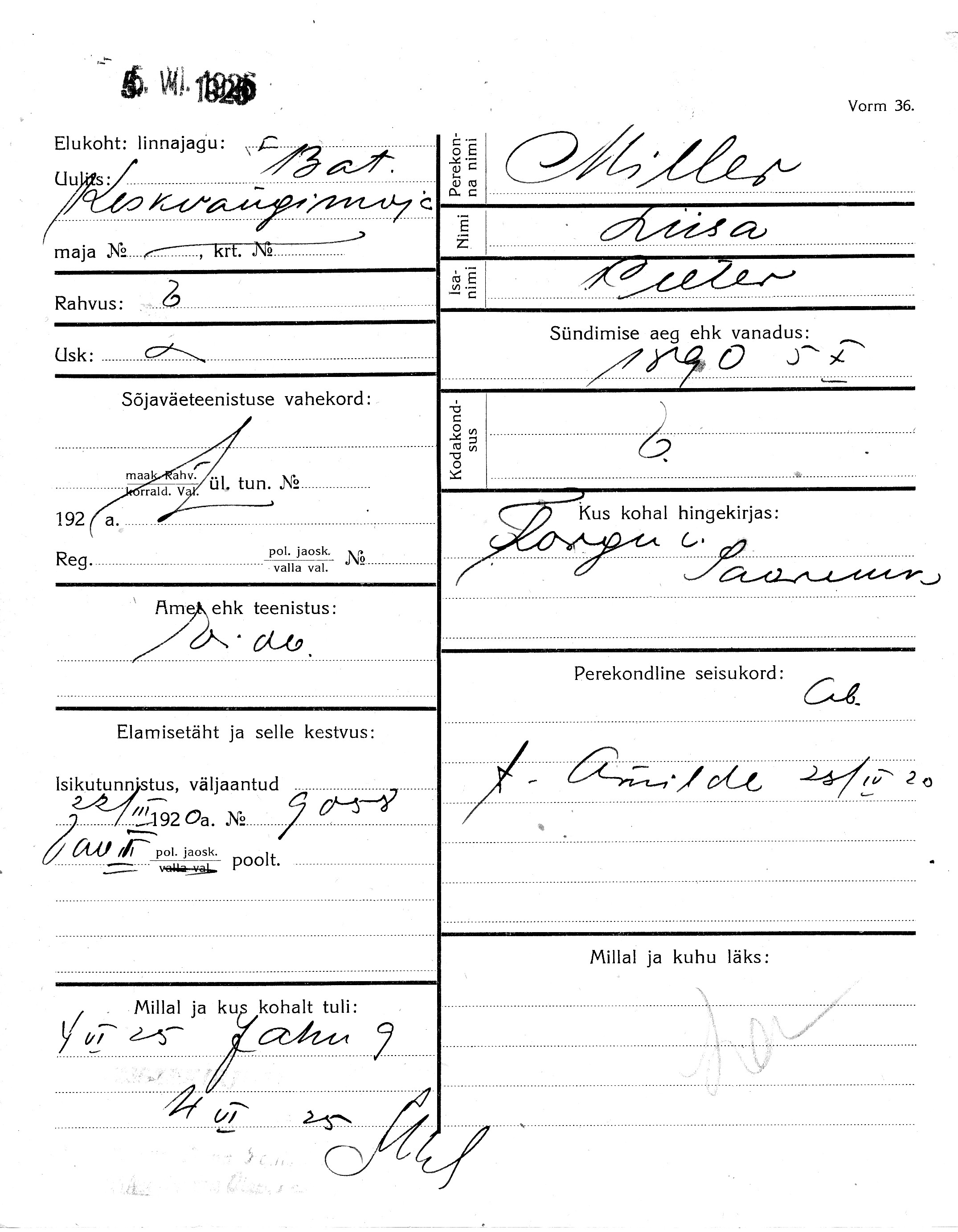 Miller, Liisa, Peeter