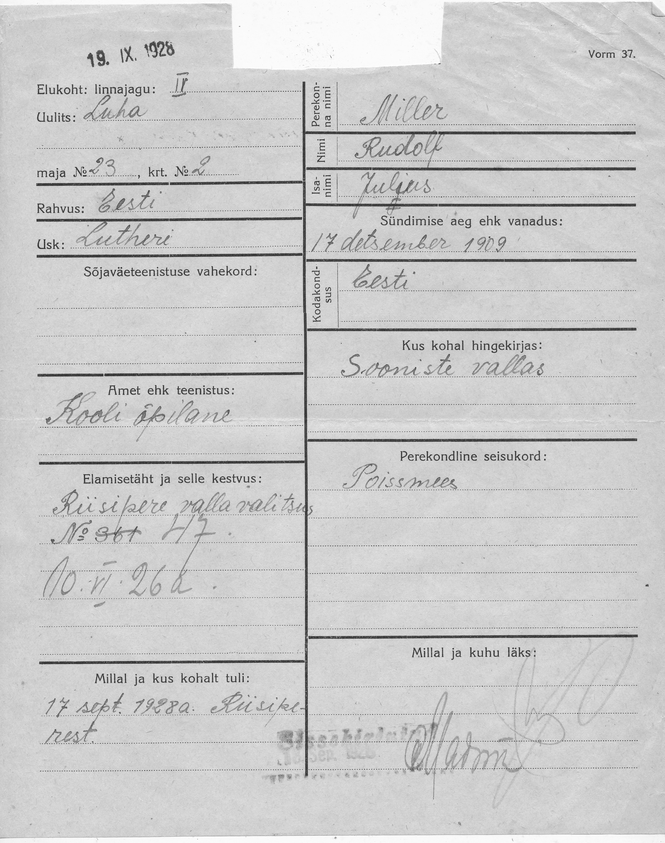 Miller, Rudolf, Julius