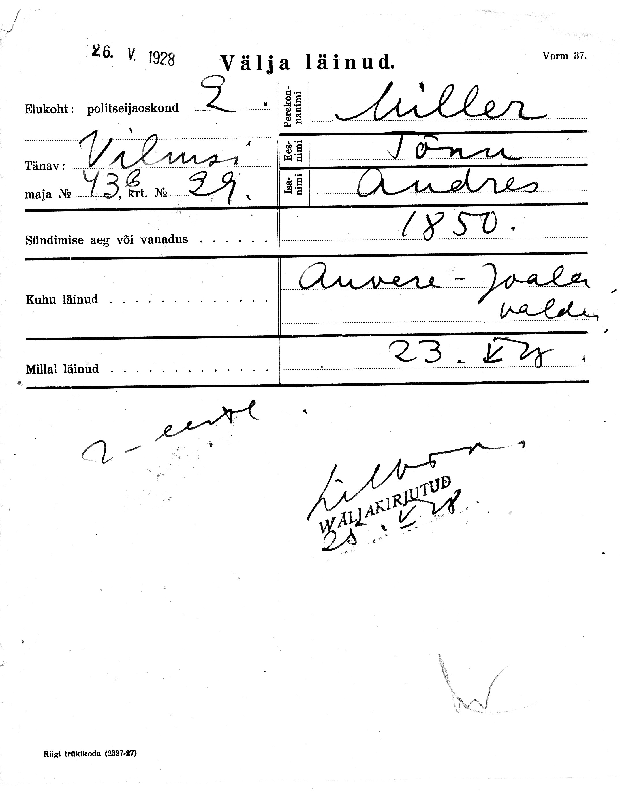 Miller, Tõnu, Andres