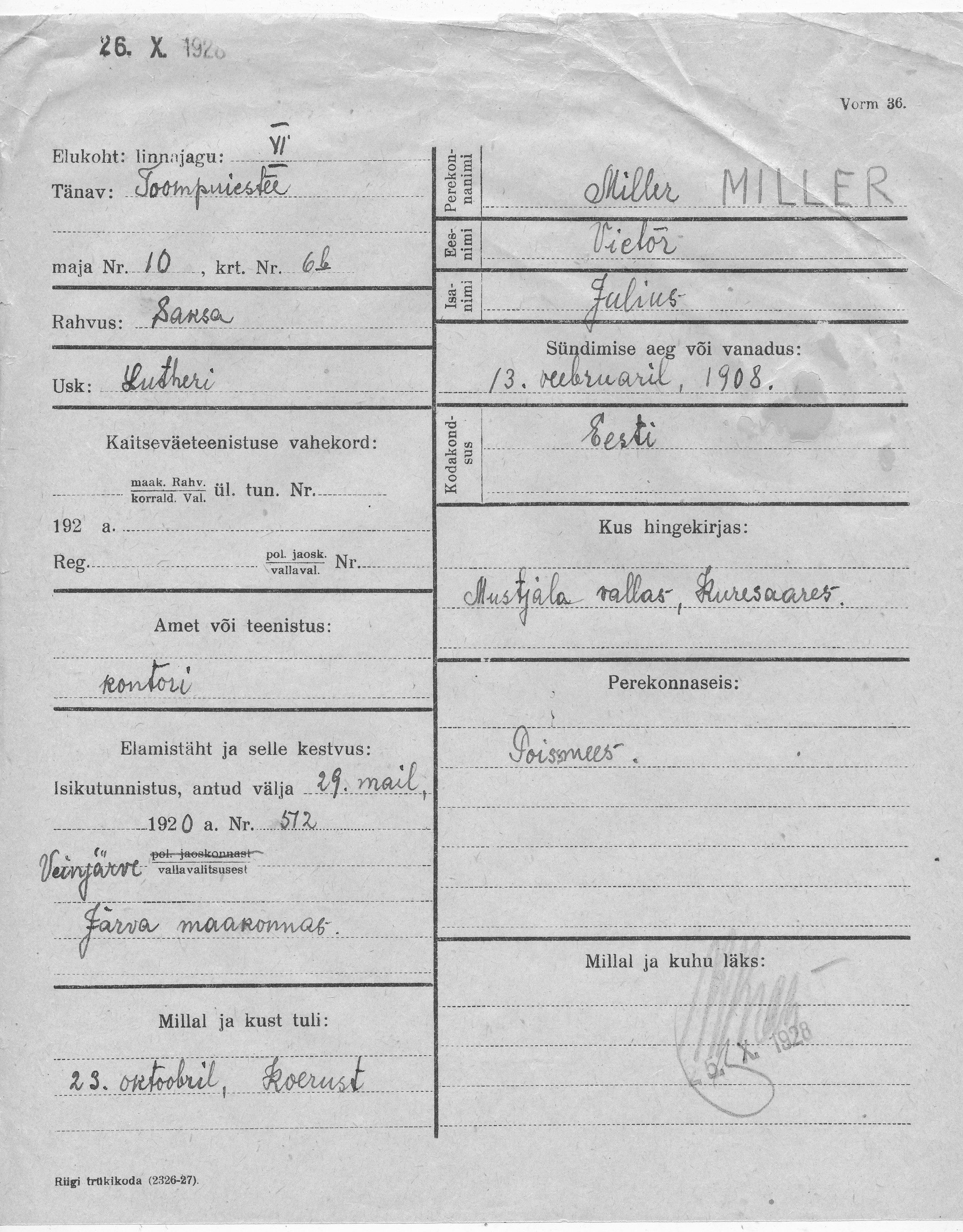 Miller, Victor, Julius