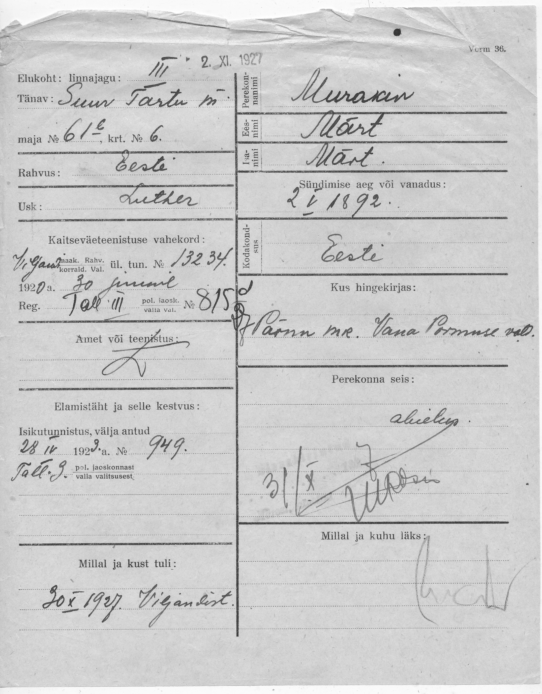 Murakin, Märt, Märt