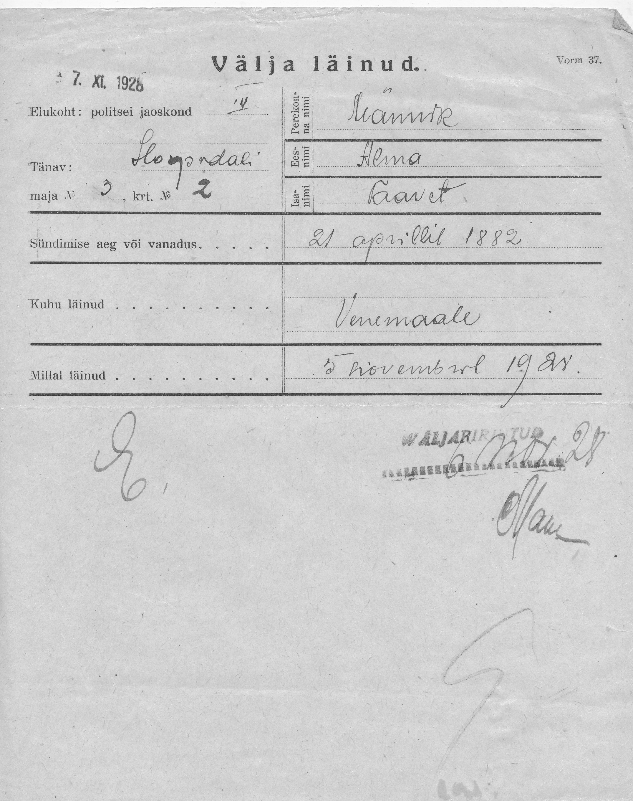 Männik, Alma, Taavet