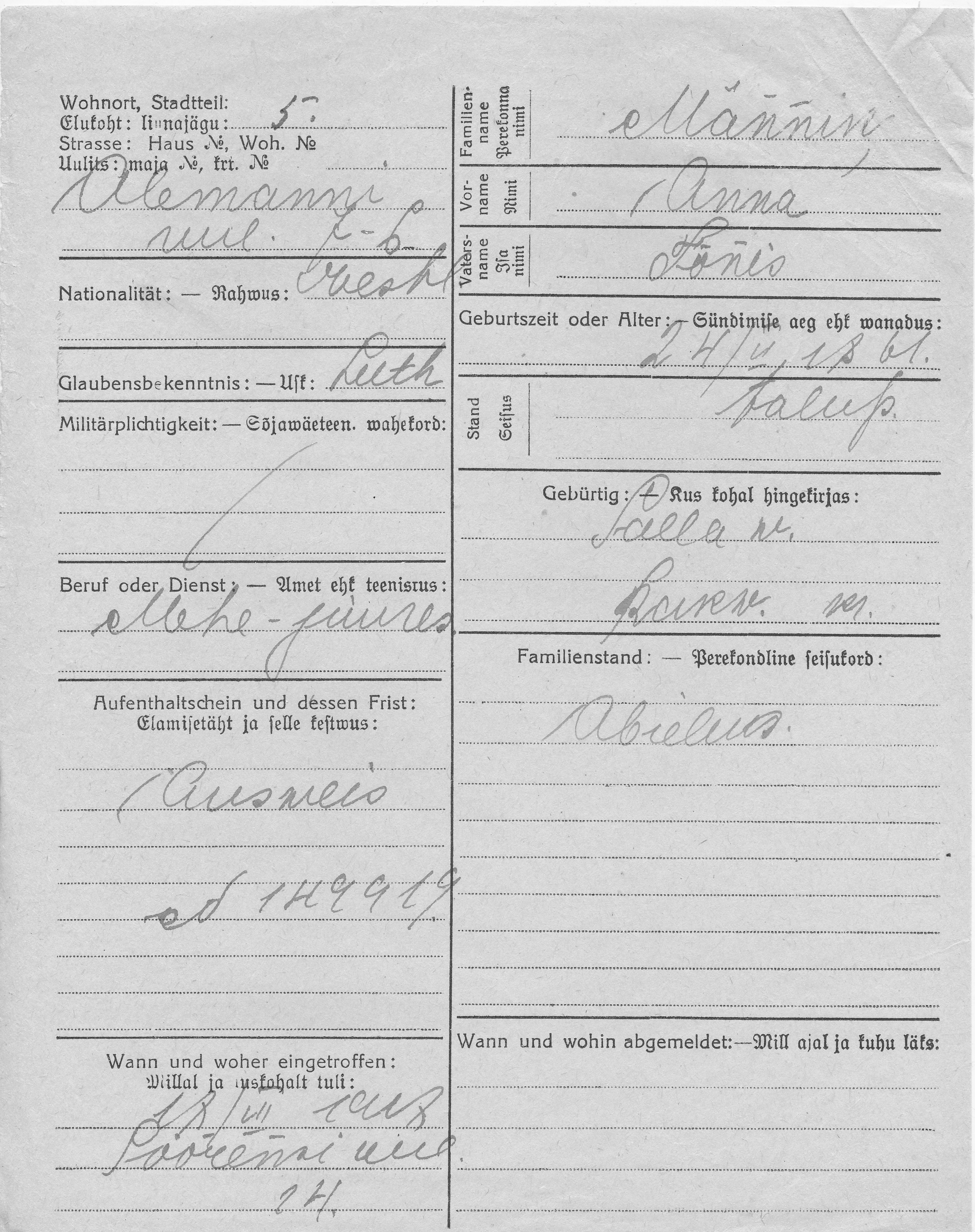 Männik, Anna, Tõnis