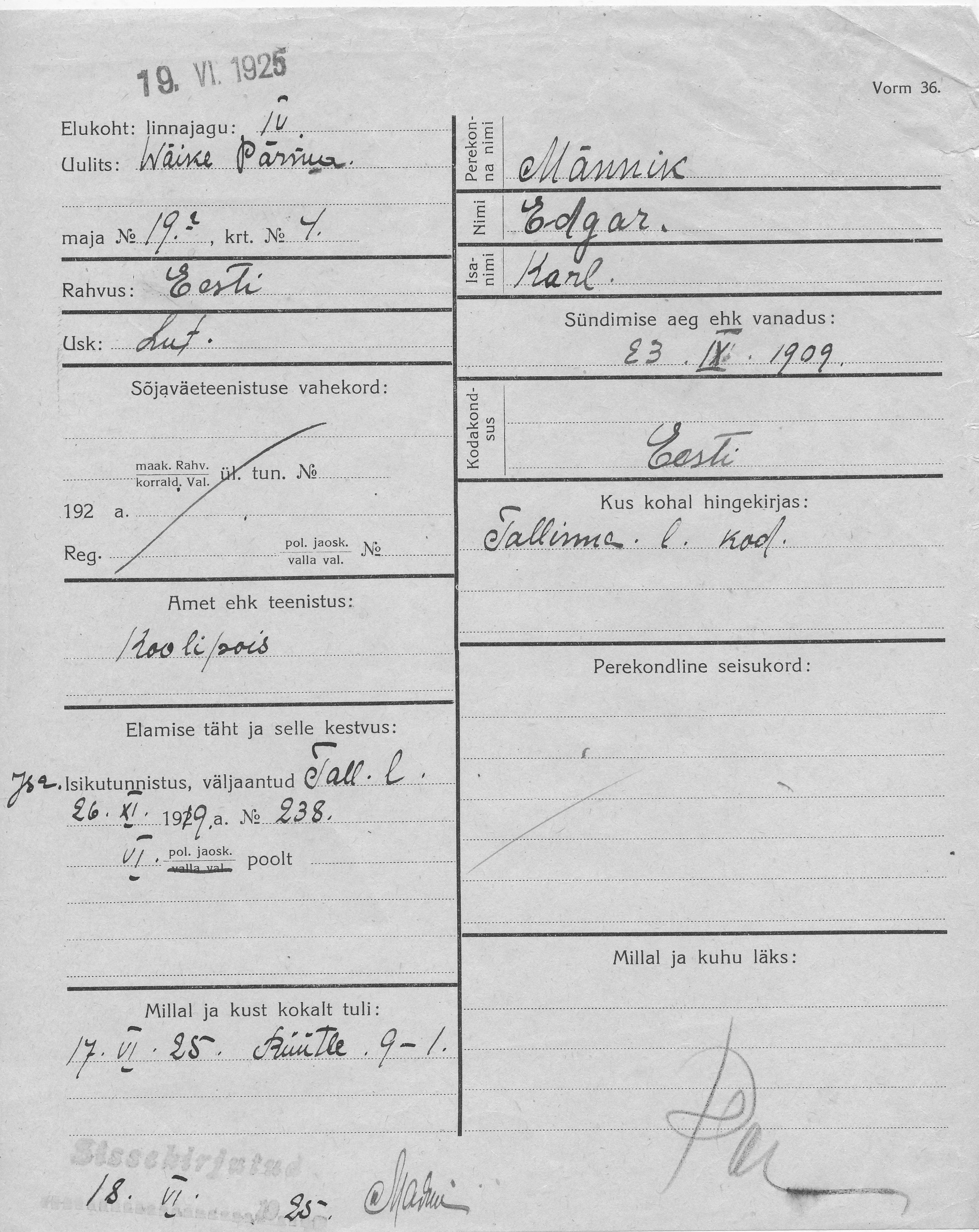 Männik, Edgar, Karl