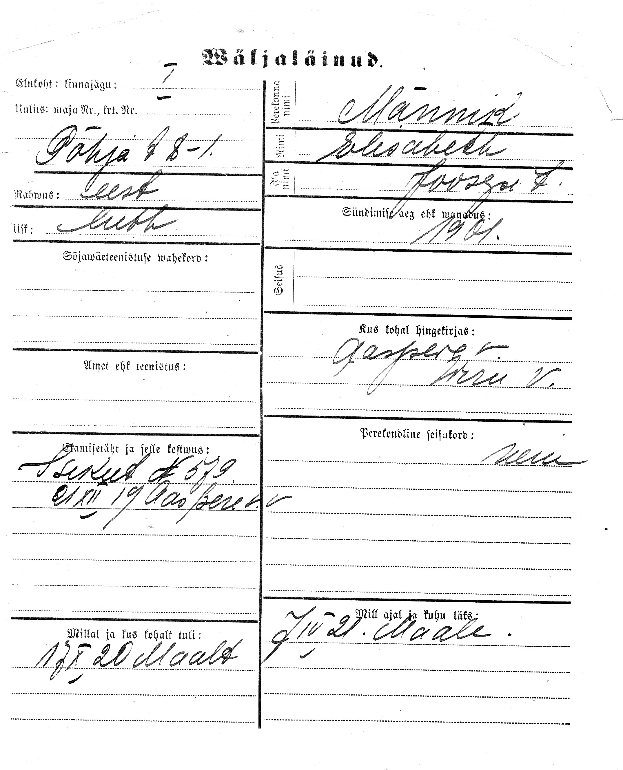 Männik, Elisabeth, Joosep