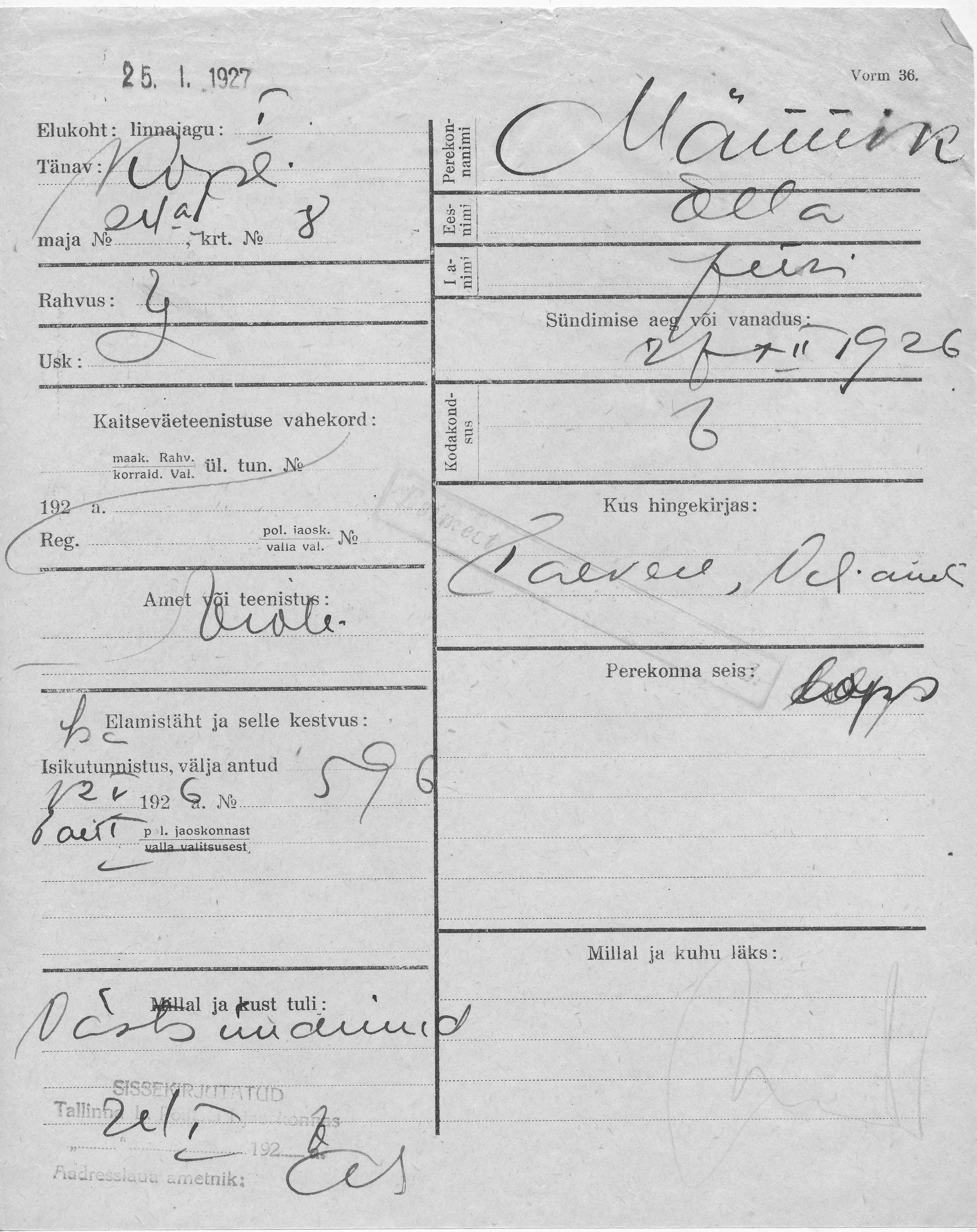 Männik, Ella, Jüri