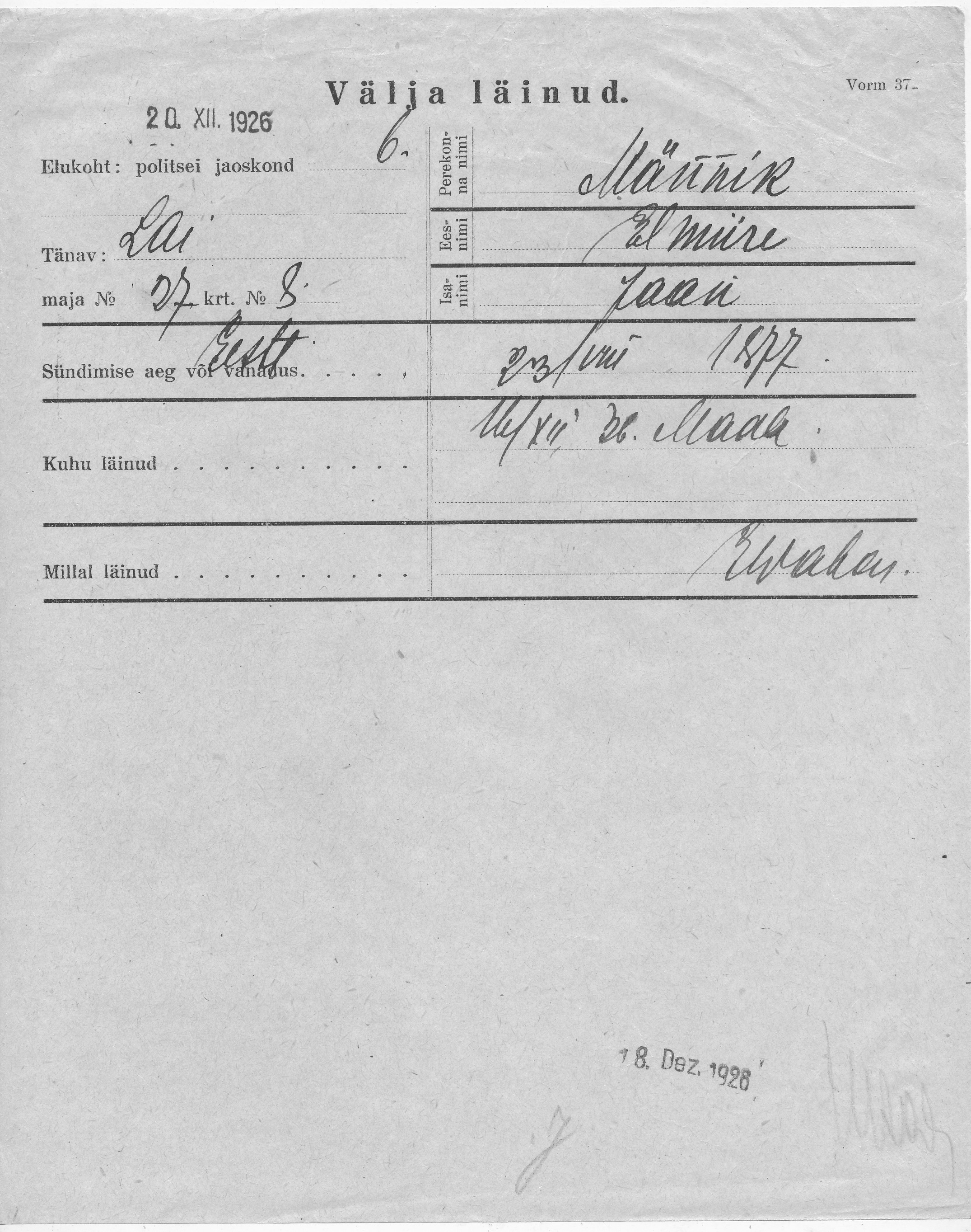 Männik, Elmiire, Jaan