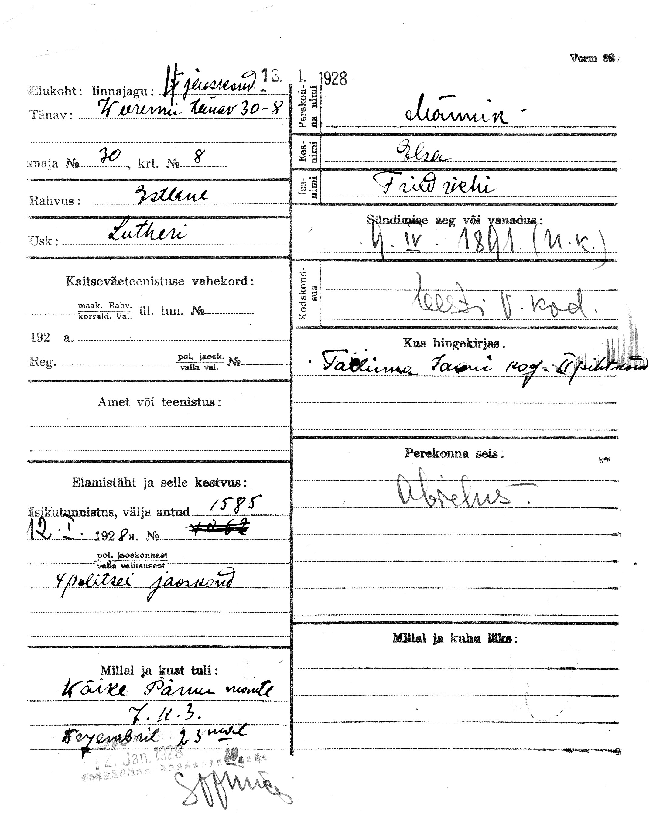 Männik, Elsa, Friedrich