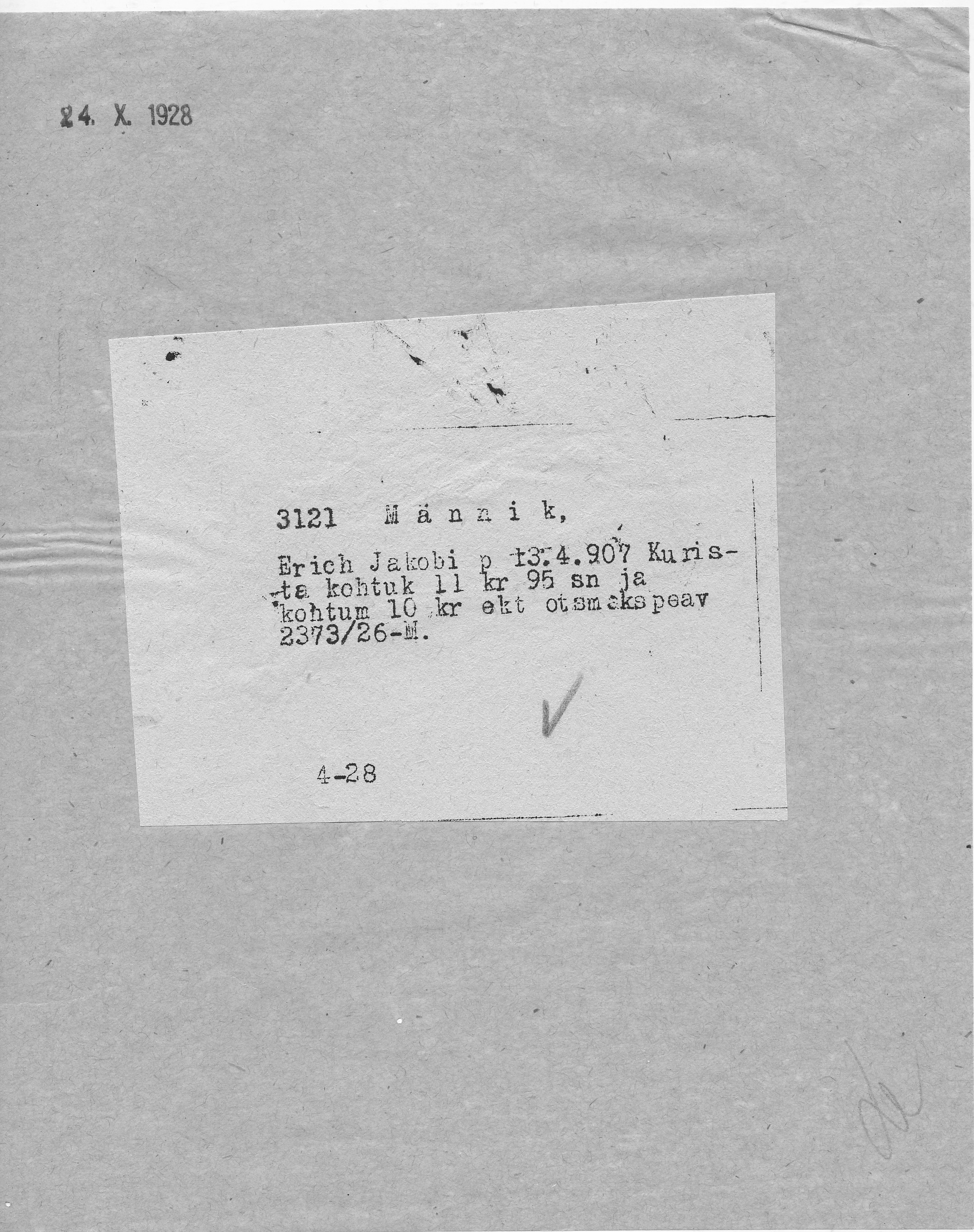 Männik, Erich, Jakob