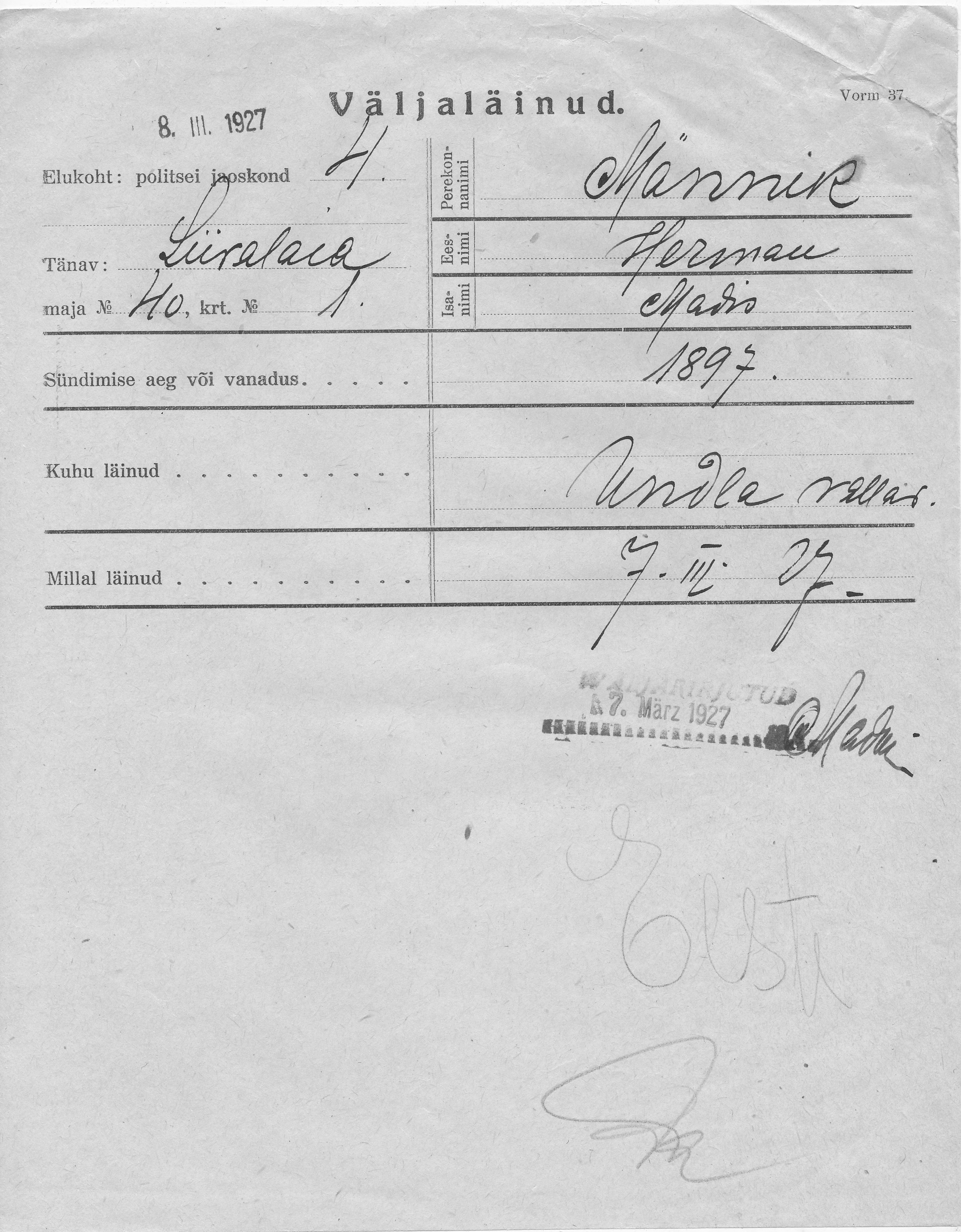 Männik, Herman, Madis