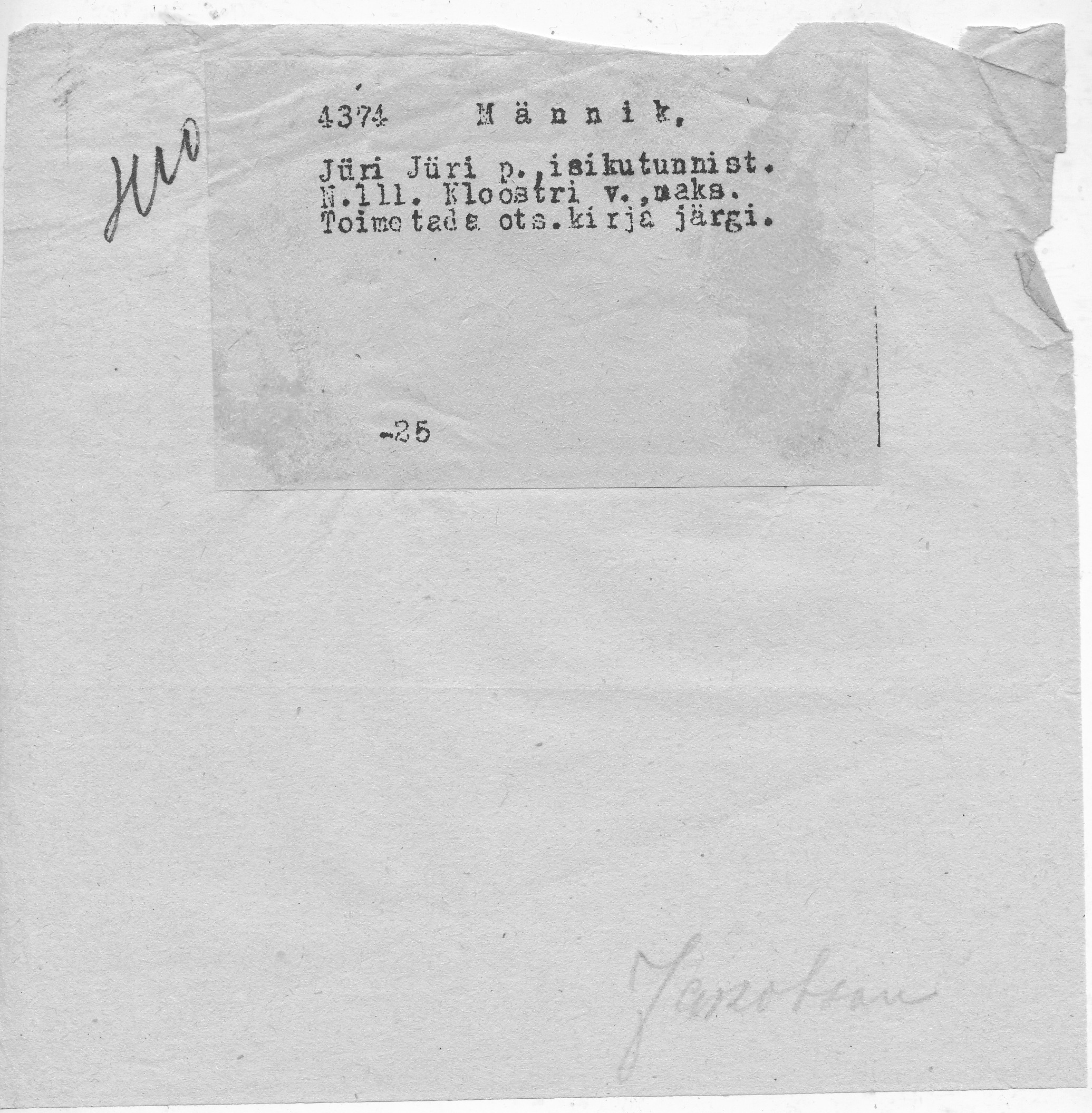 Männik, Jüri, Jüri