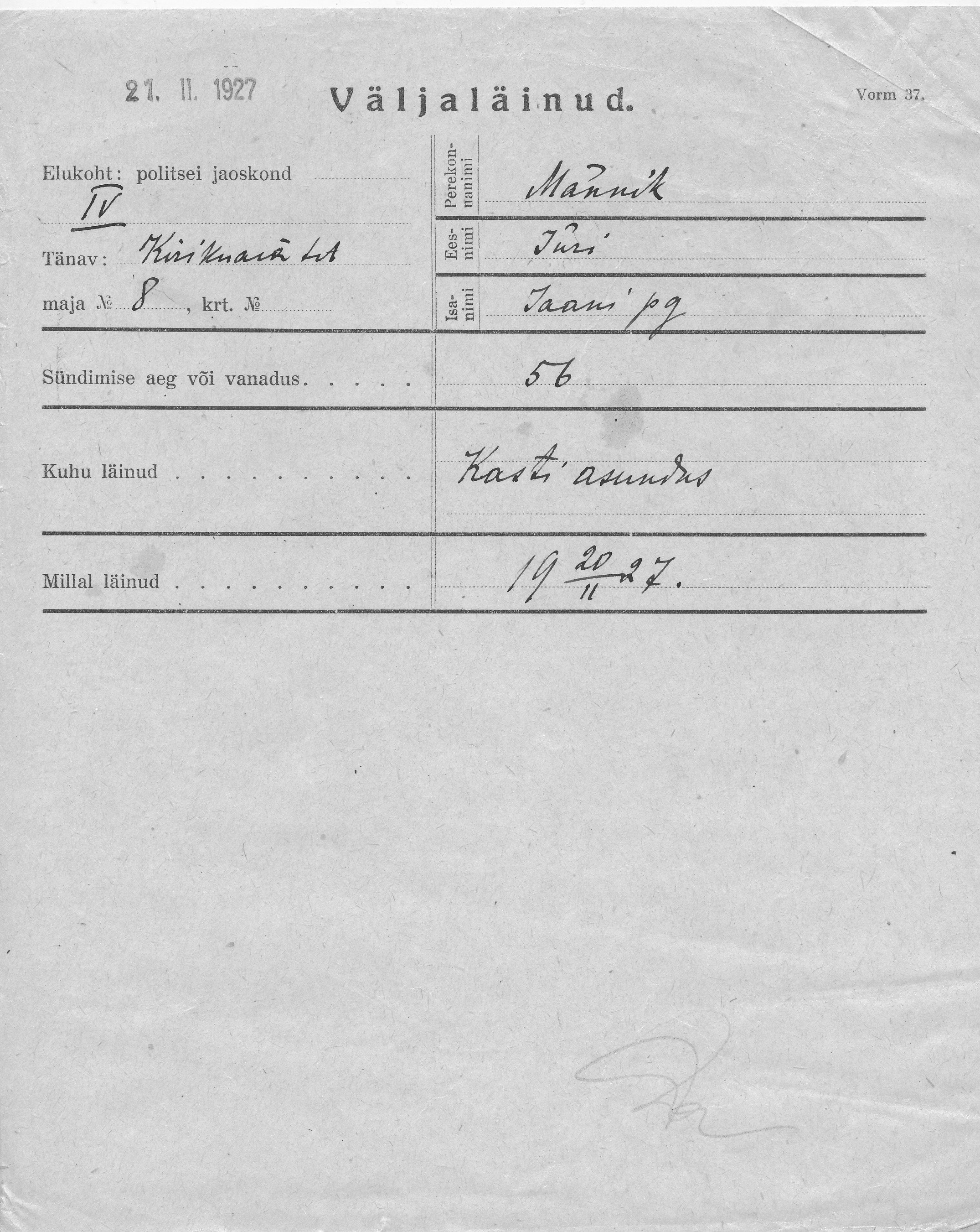 Männik, Jüri, Jaan