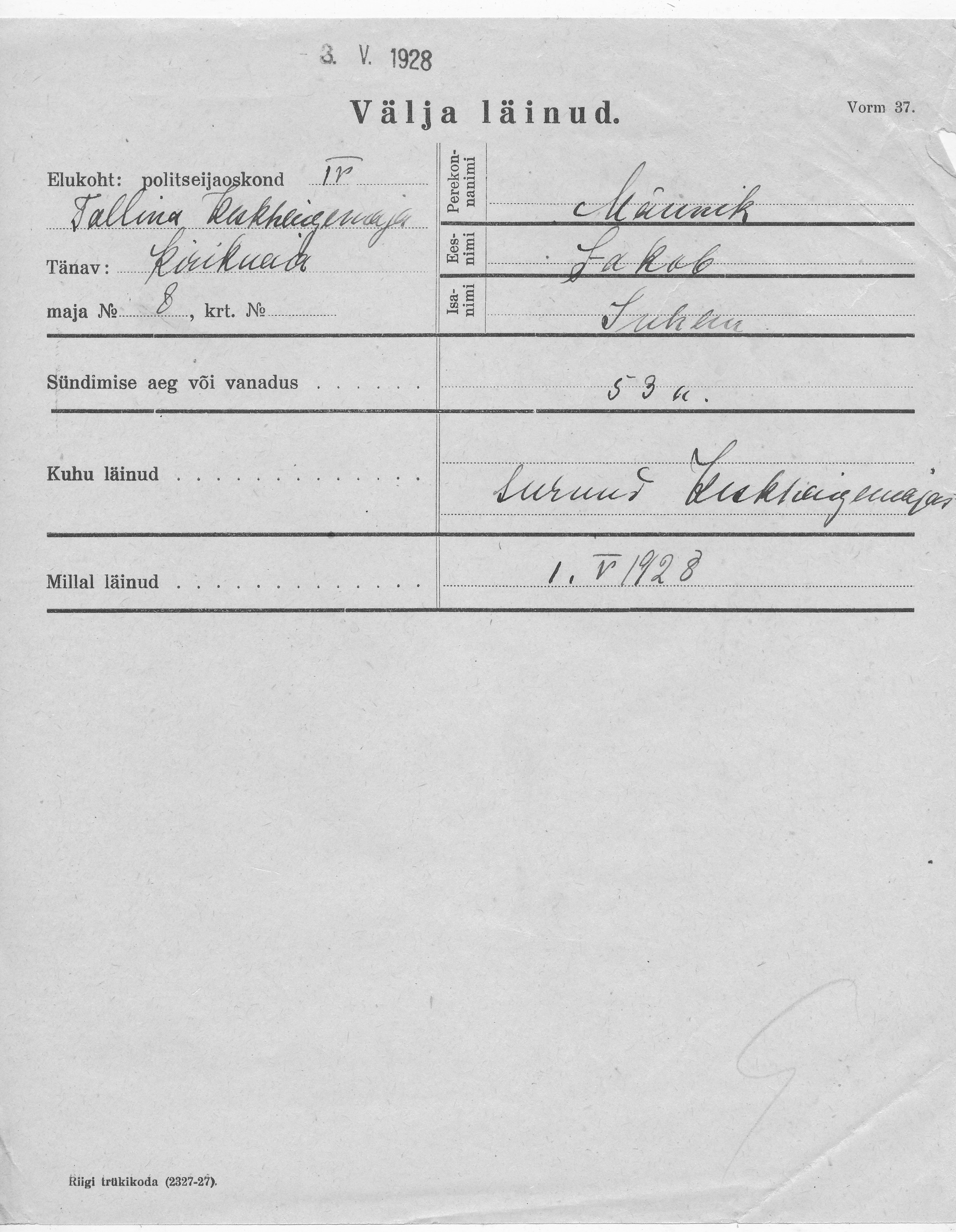 Männik, Jakob, Juhan