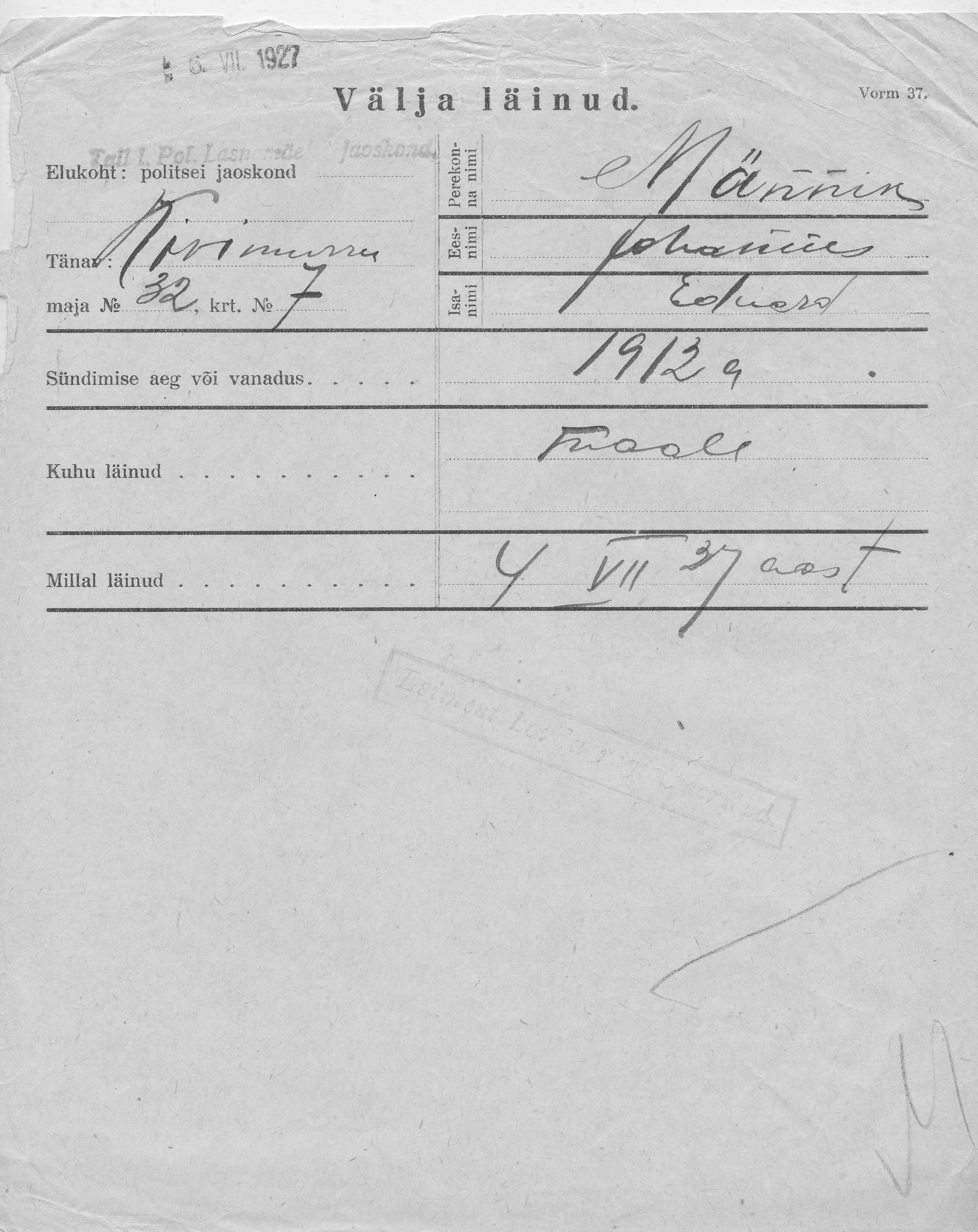 Männik, Johannes, Eduard