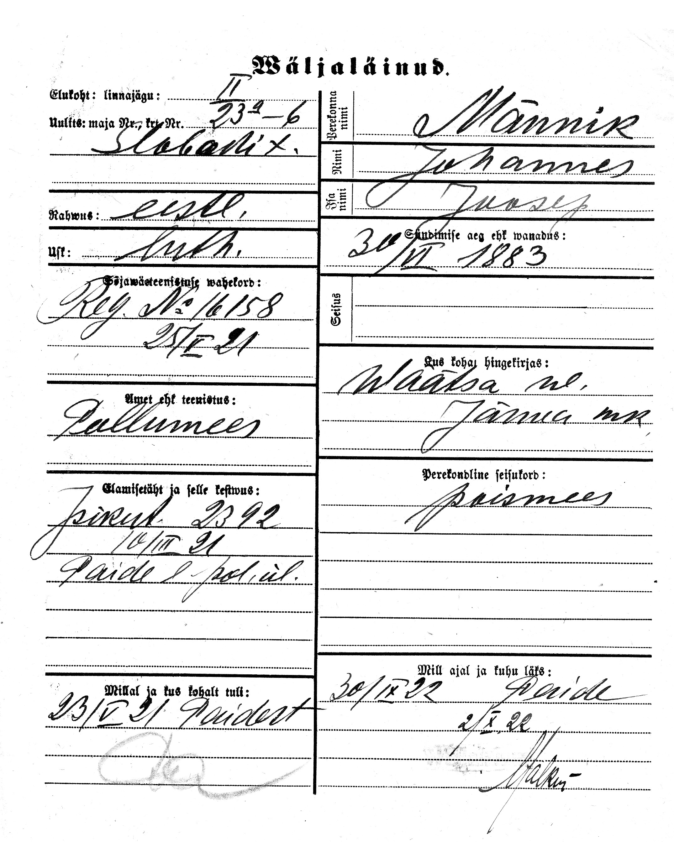 Männik, Johannes, Joosep