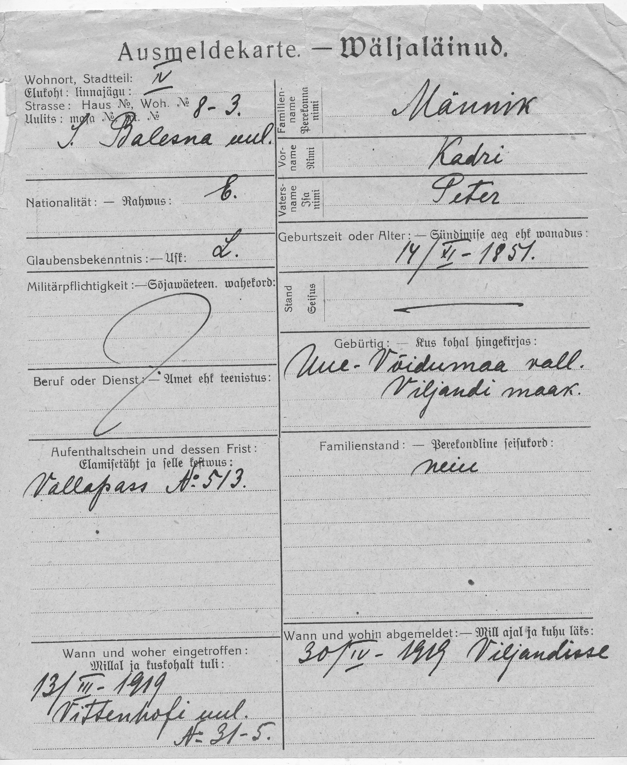 Männik, Kadri, Peter