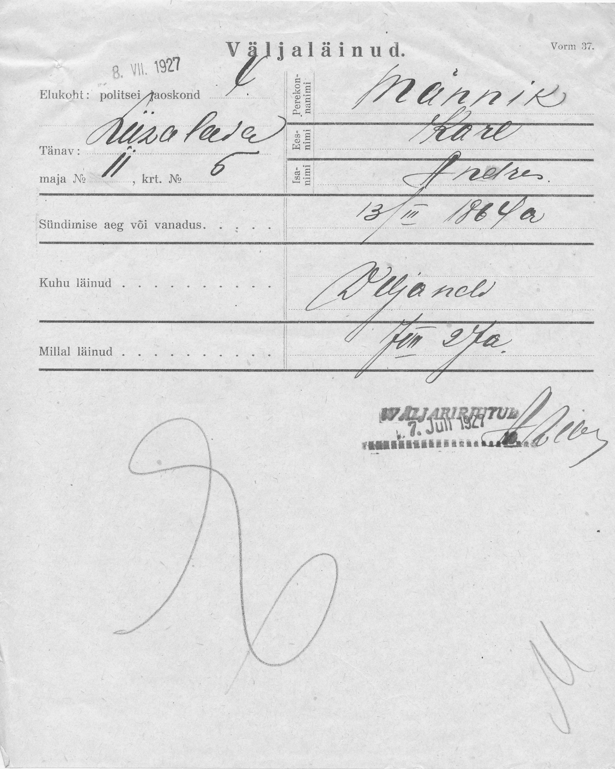 Männik, Karl, Andres