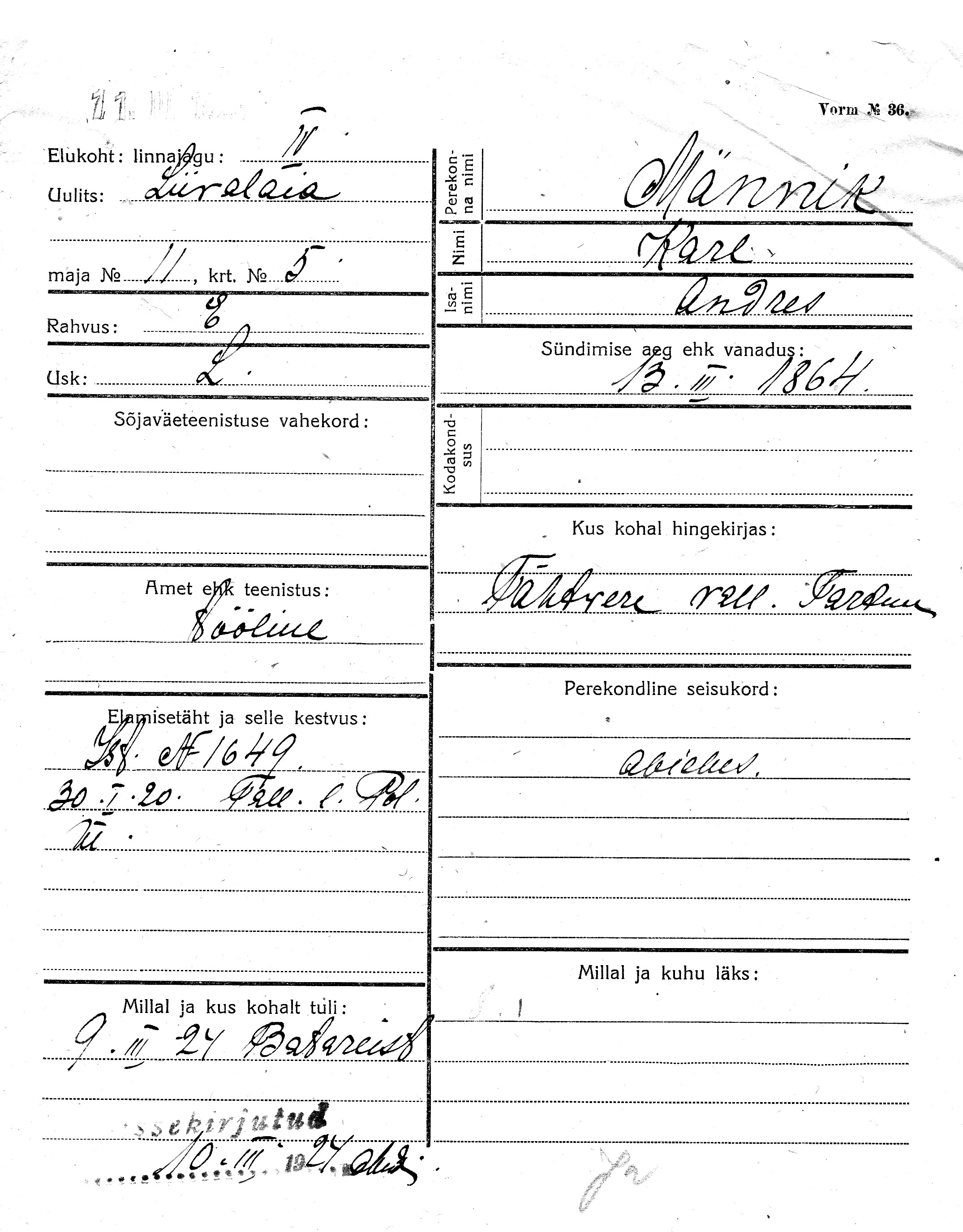 Männik, Karl, Andres