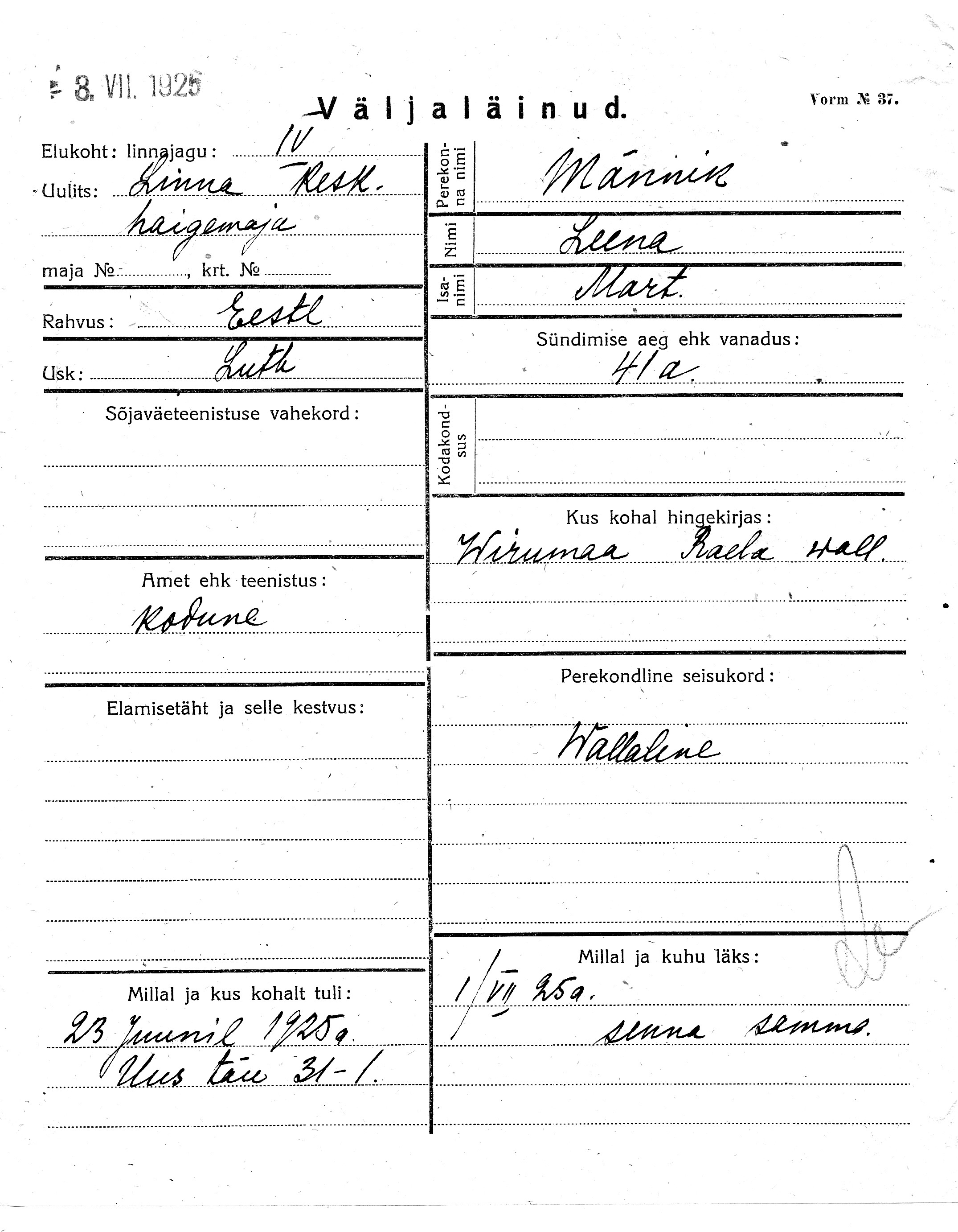 Männik, Leena, Mart