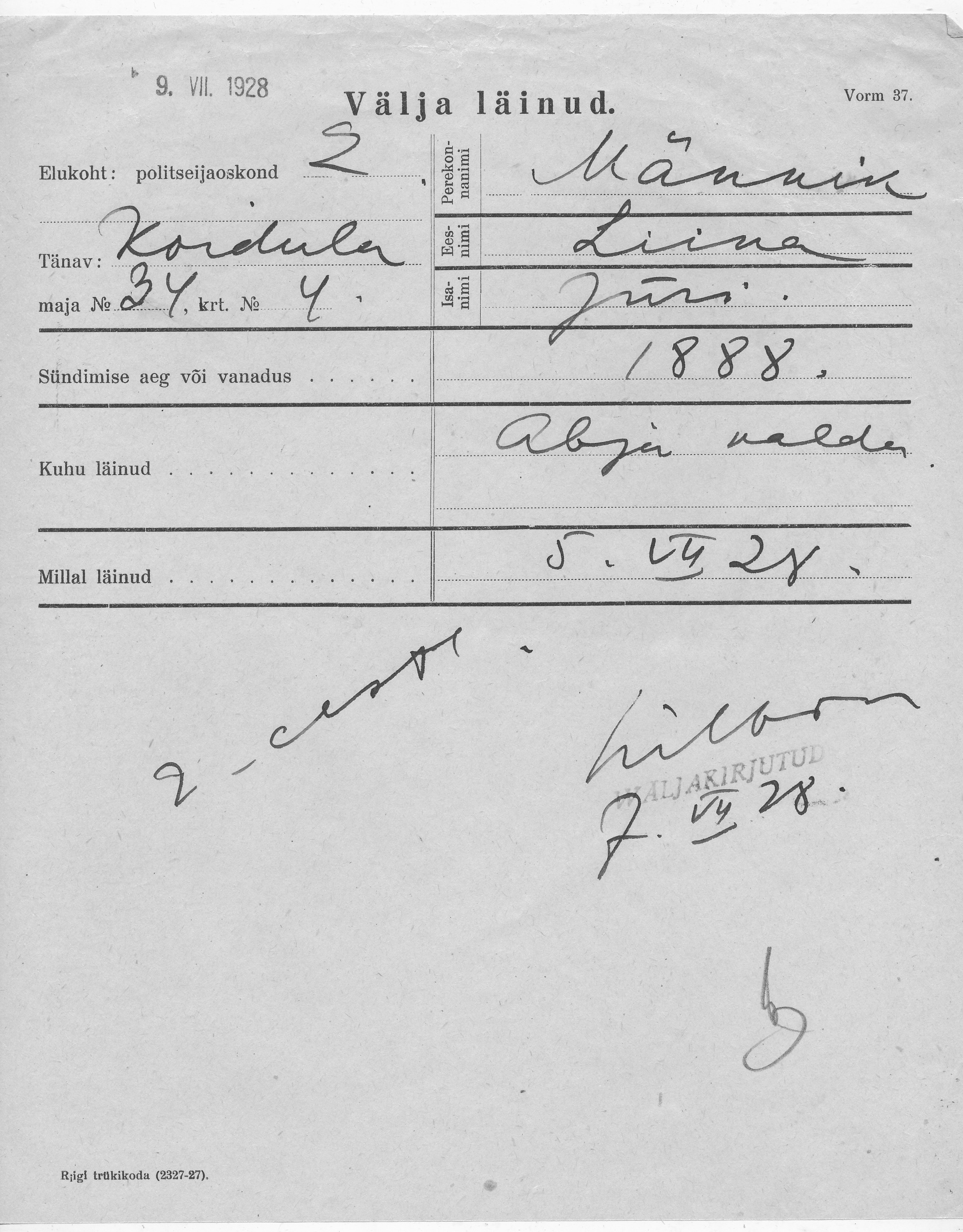 Männik, Liina, Jüri