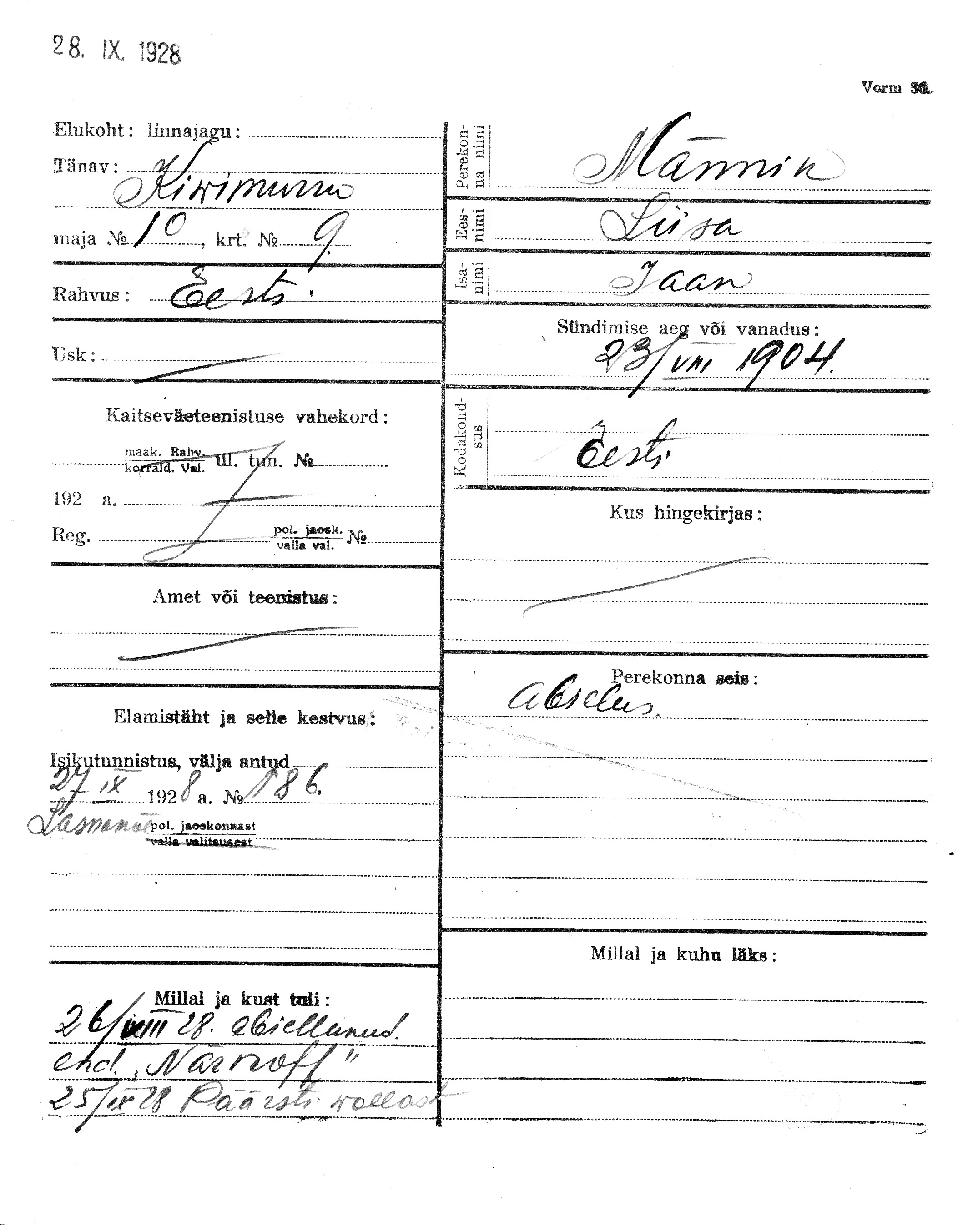 Männik, Liisa, Jaan