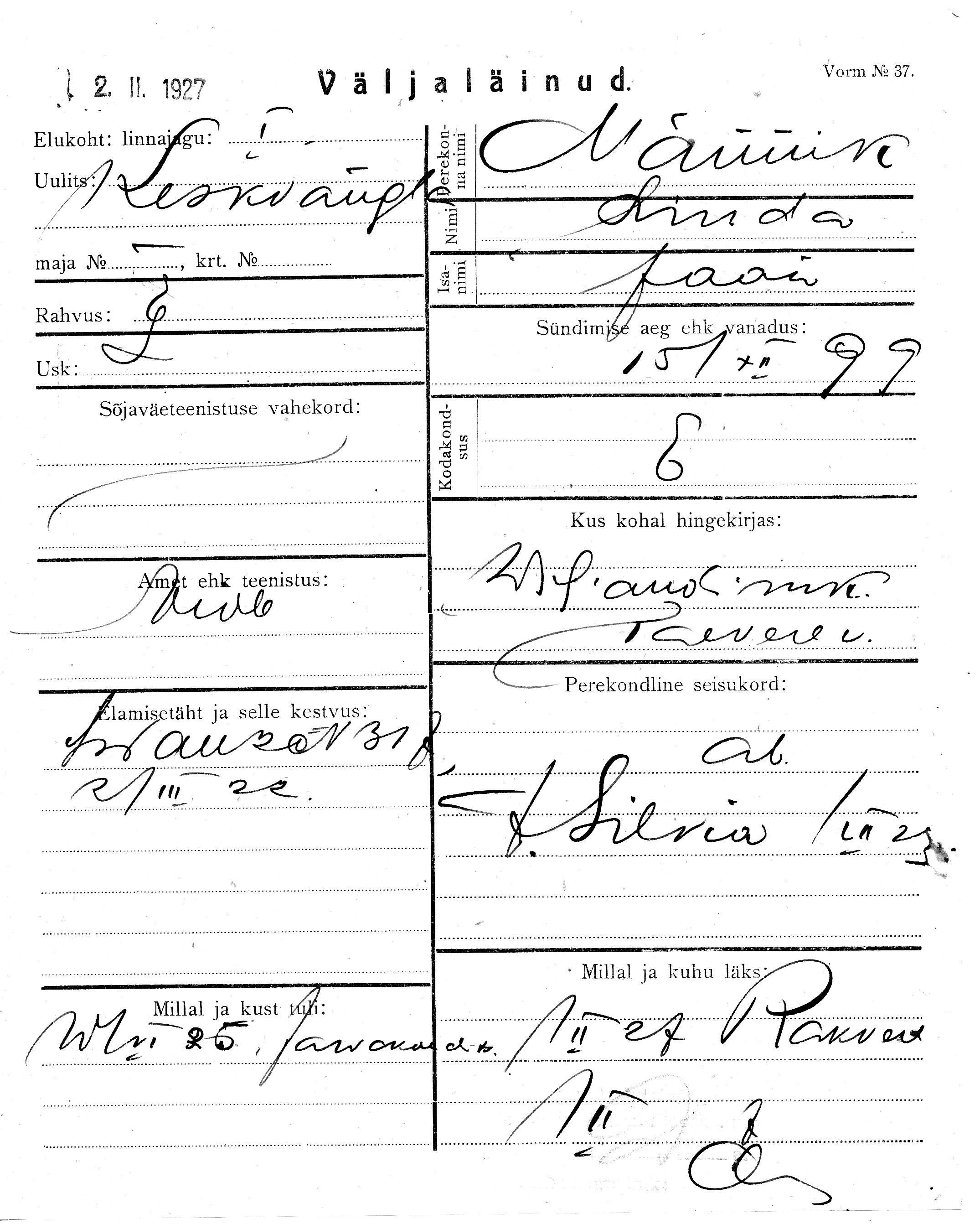 Männik, Linda, Jaan