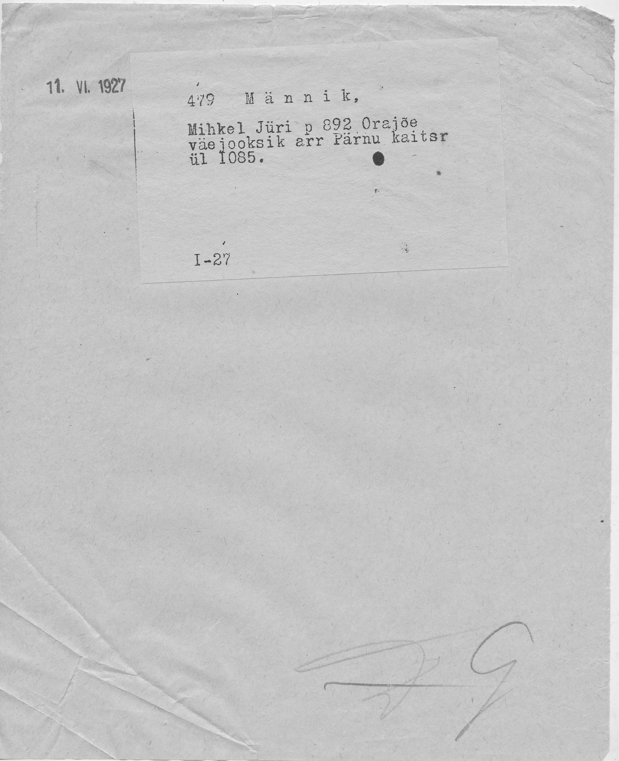 Männik, Mihkel, Jüri