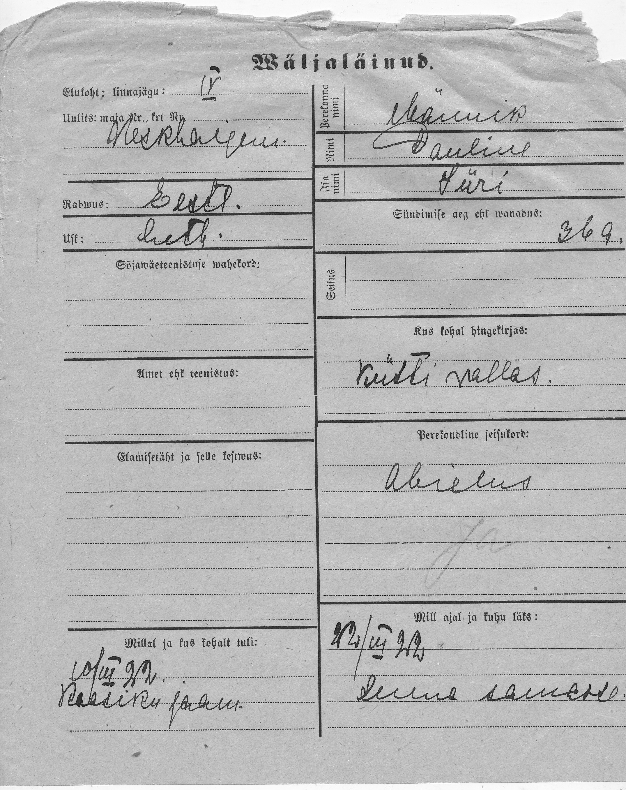 Männik, Pauline, Jüri