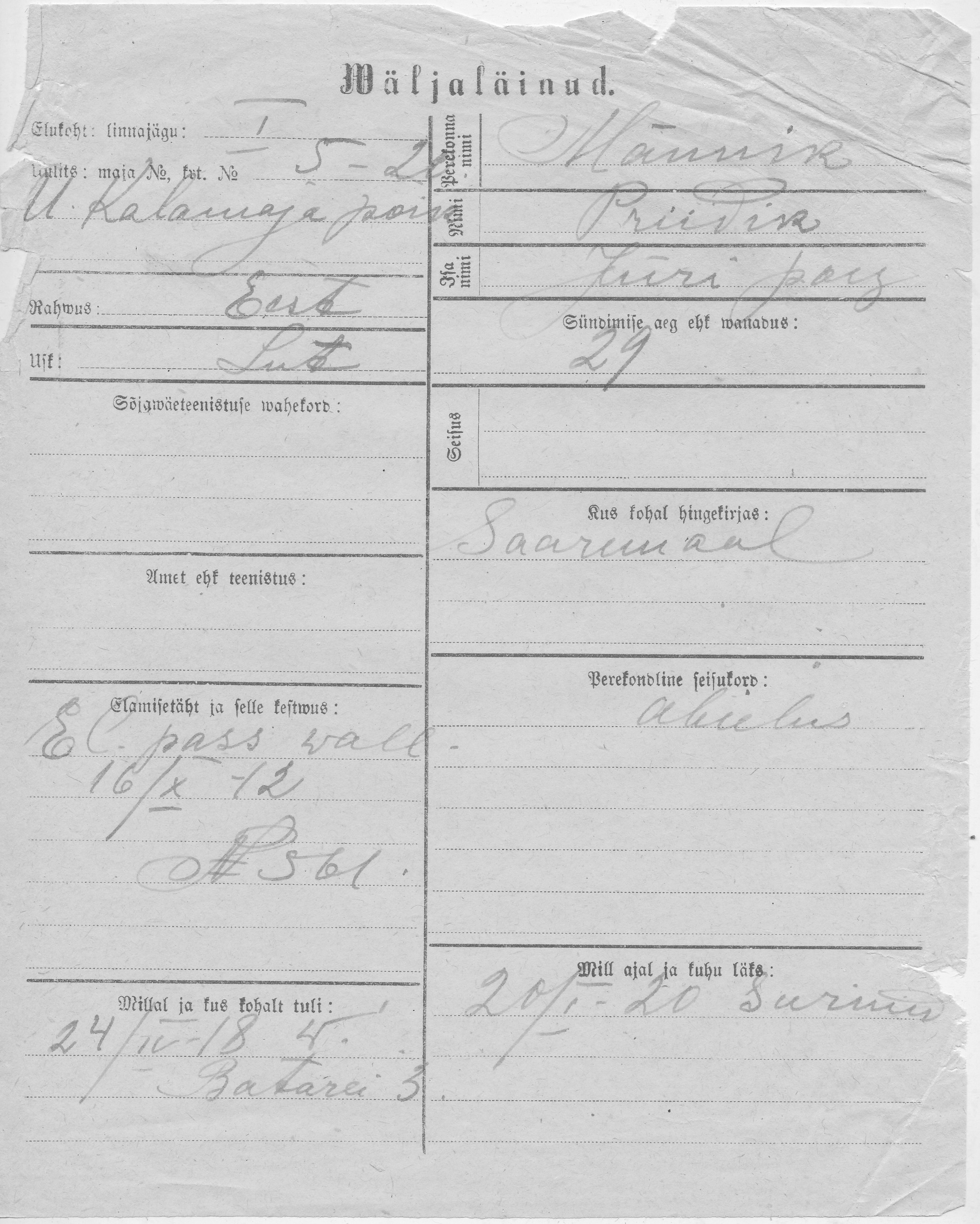 Männik, Priidik, Jüri