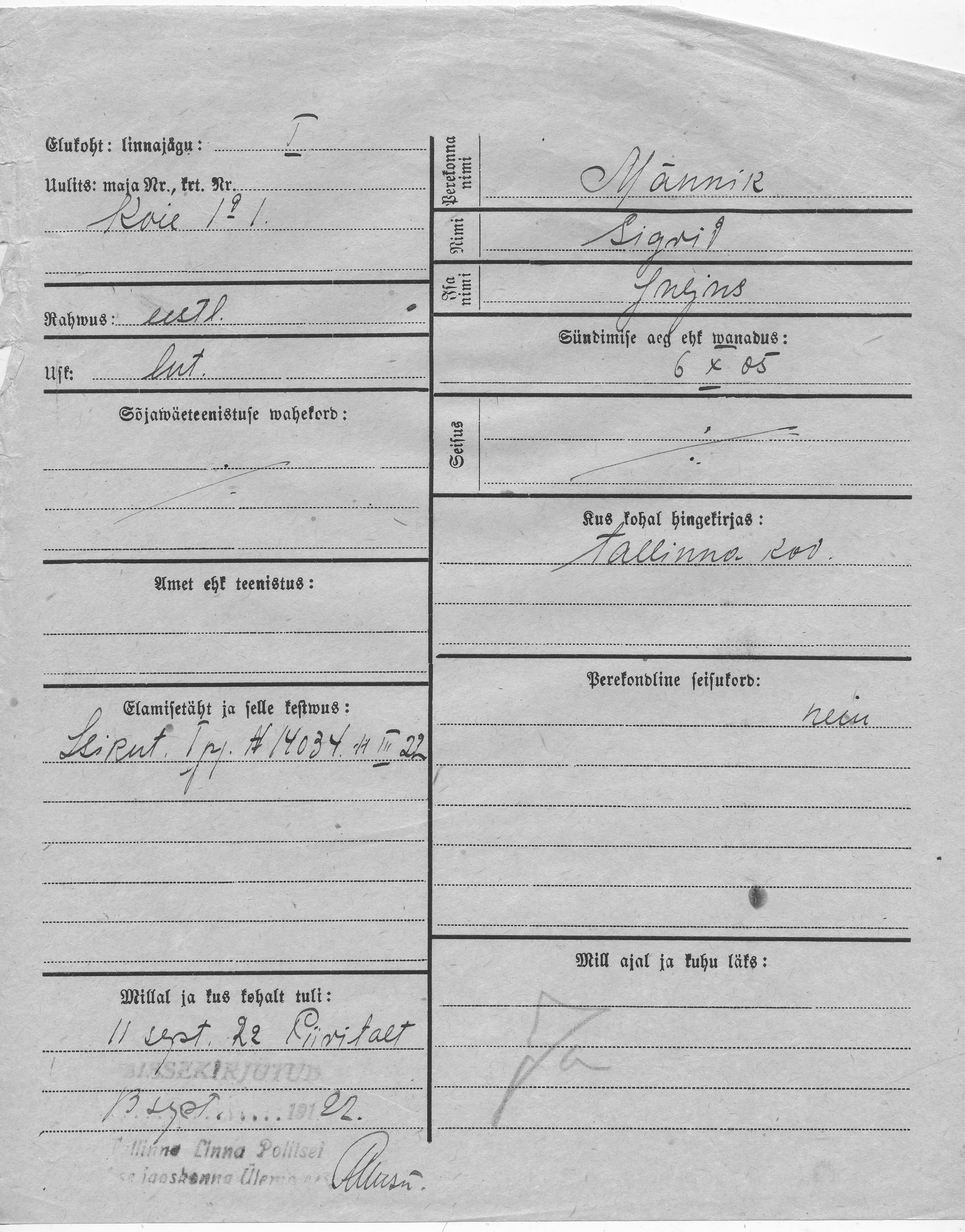 Männik, Sigrid, Juljus