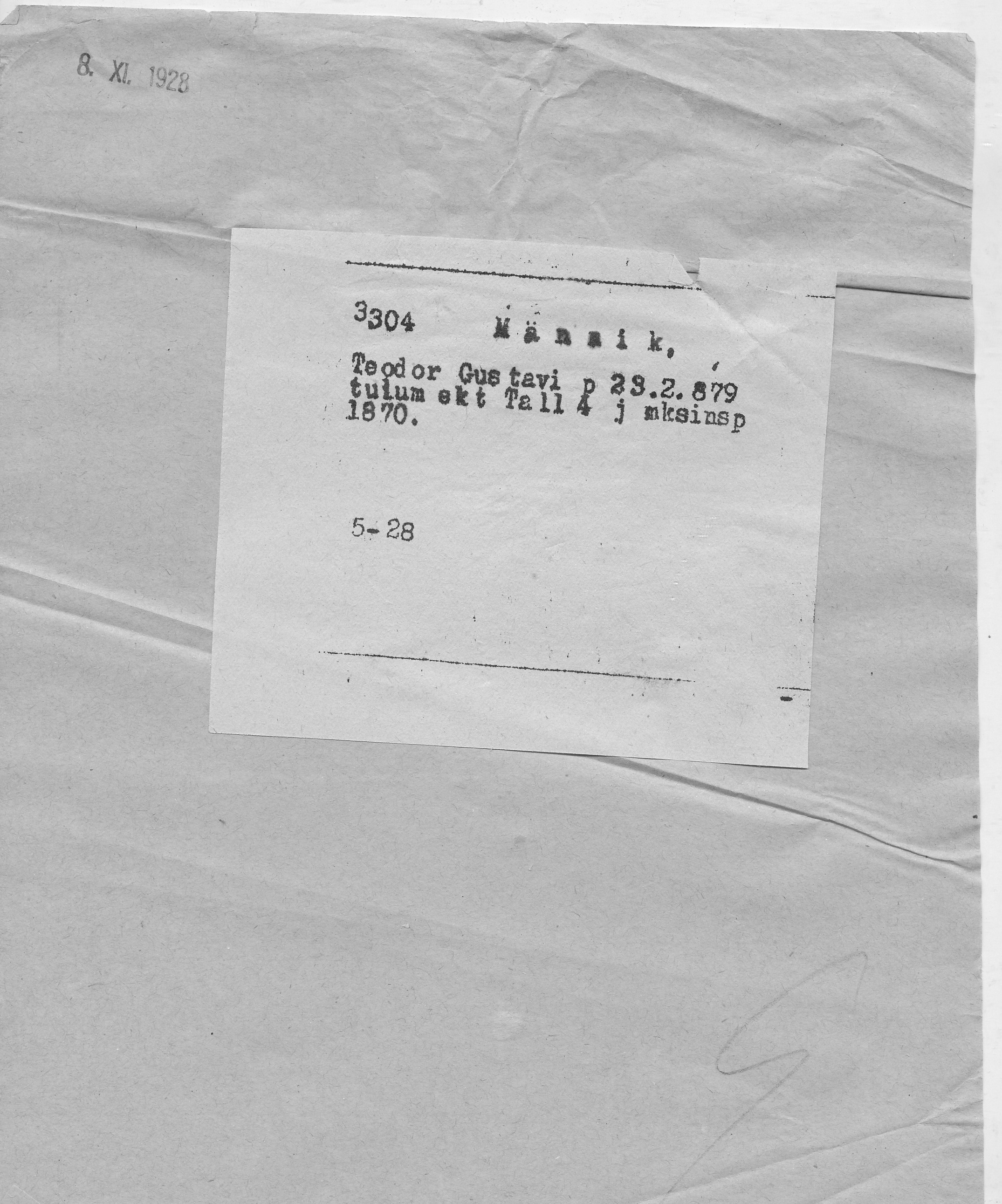 Männik, Teodor, Gustav