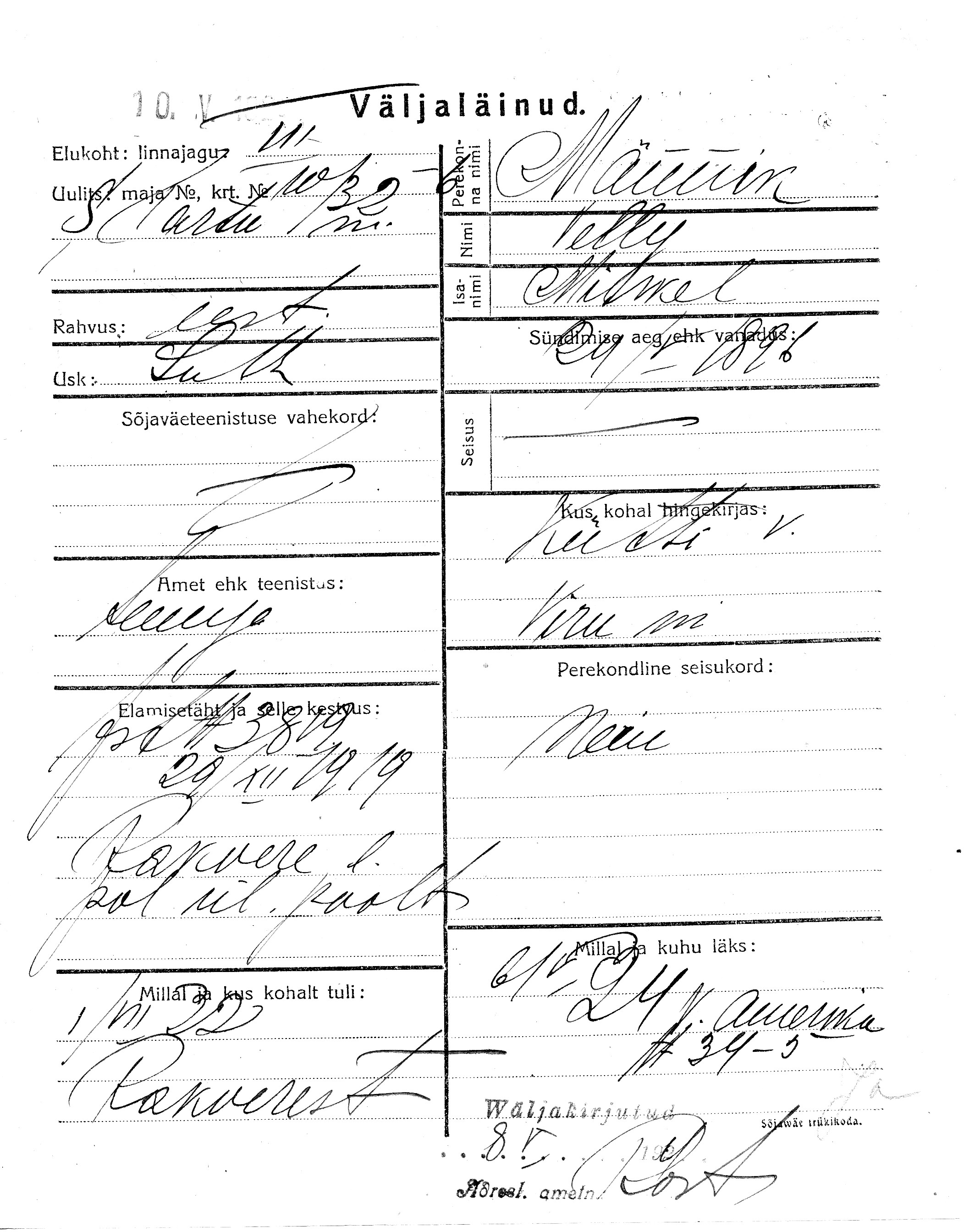 Männik, Velly, Mihkel