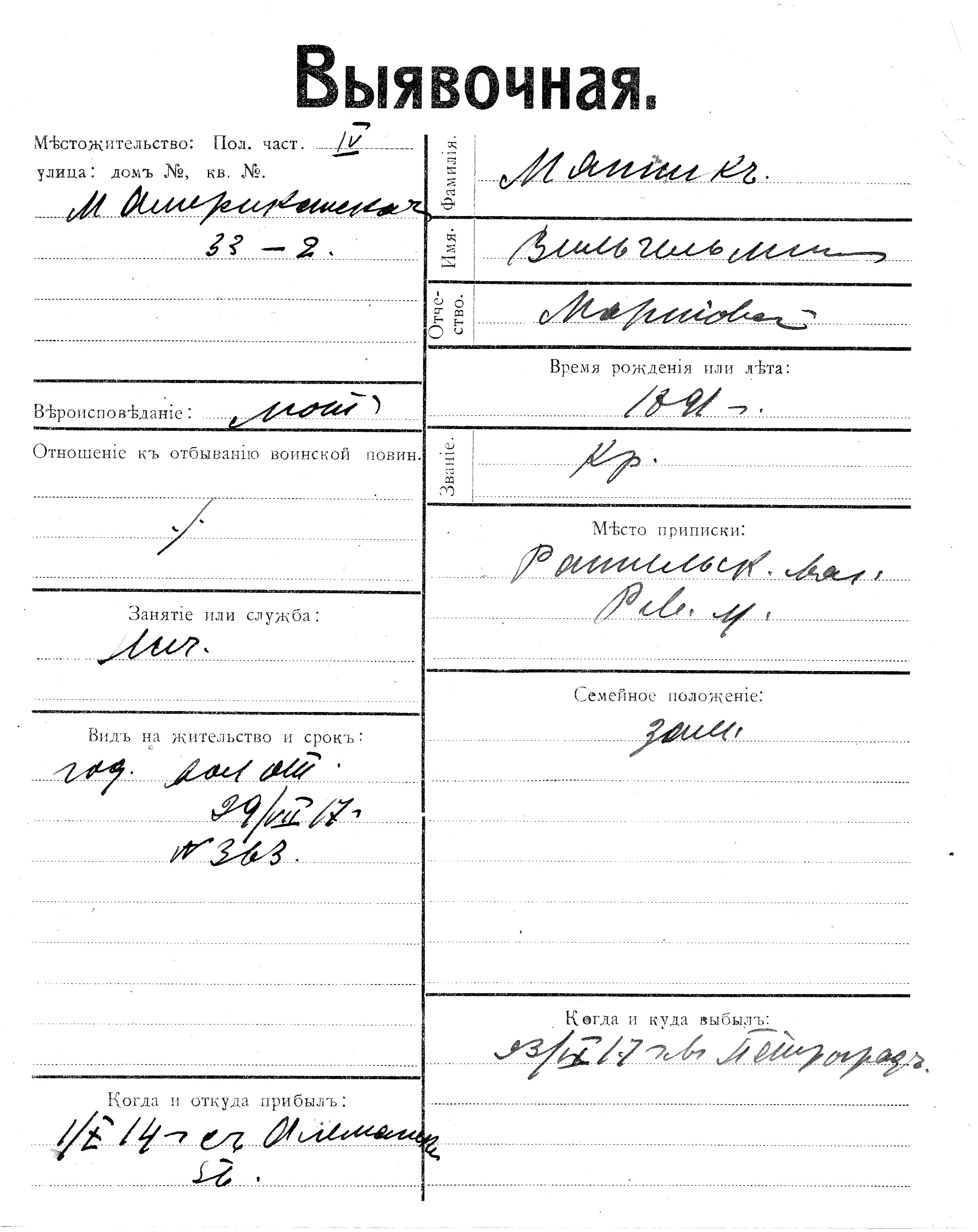 Männik, Vilhelmine, Mart