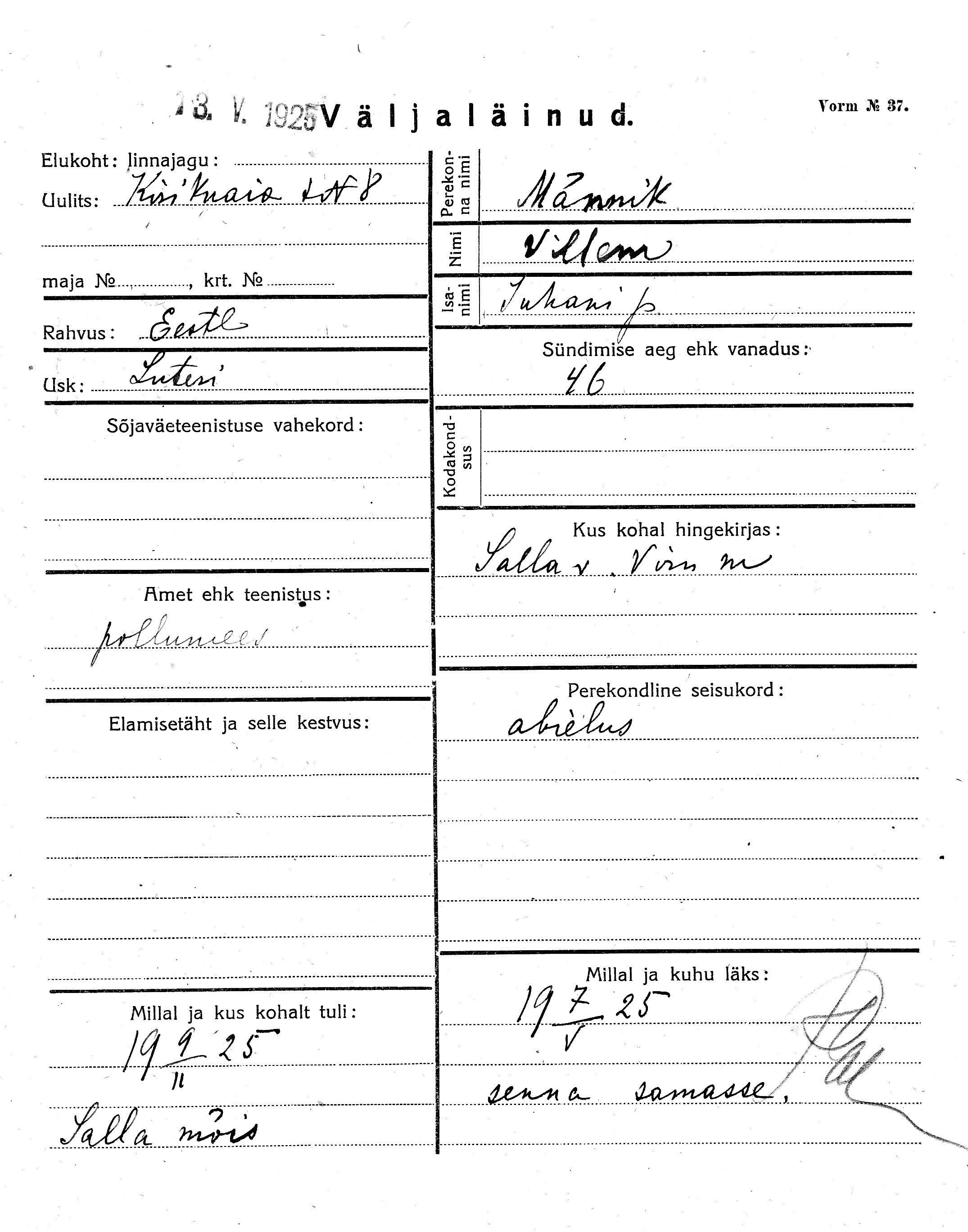 Männik, Villem, Juhan