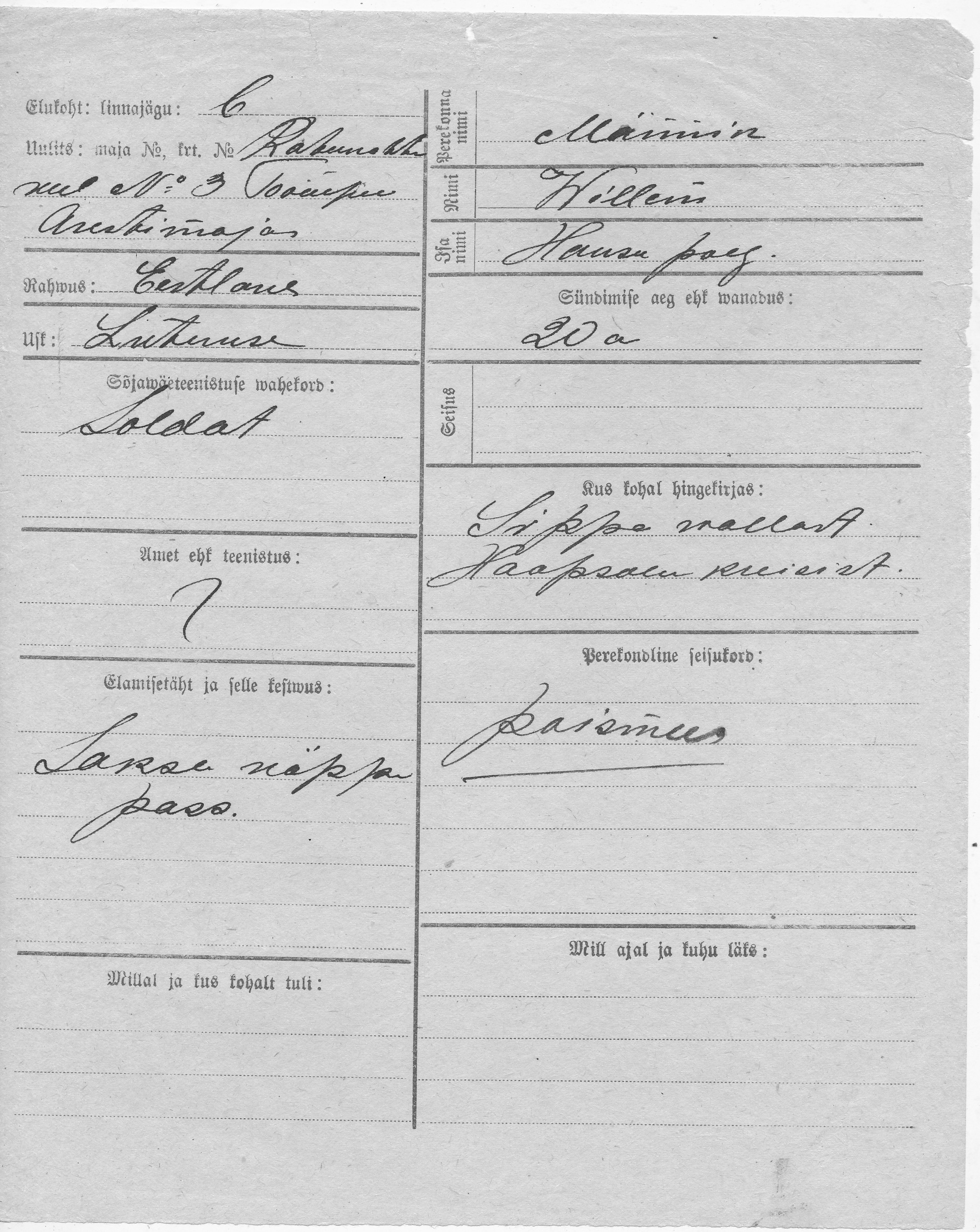 Männik, Willem, Hans