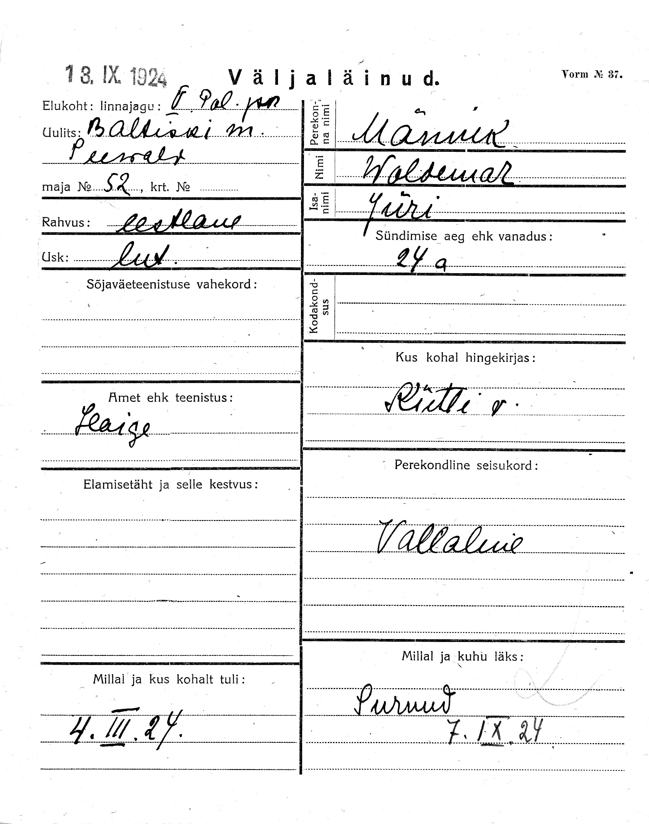 Männik, Woldemar, Jüri