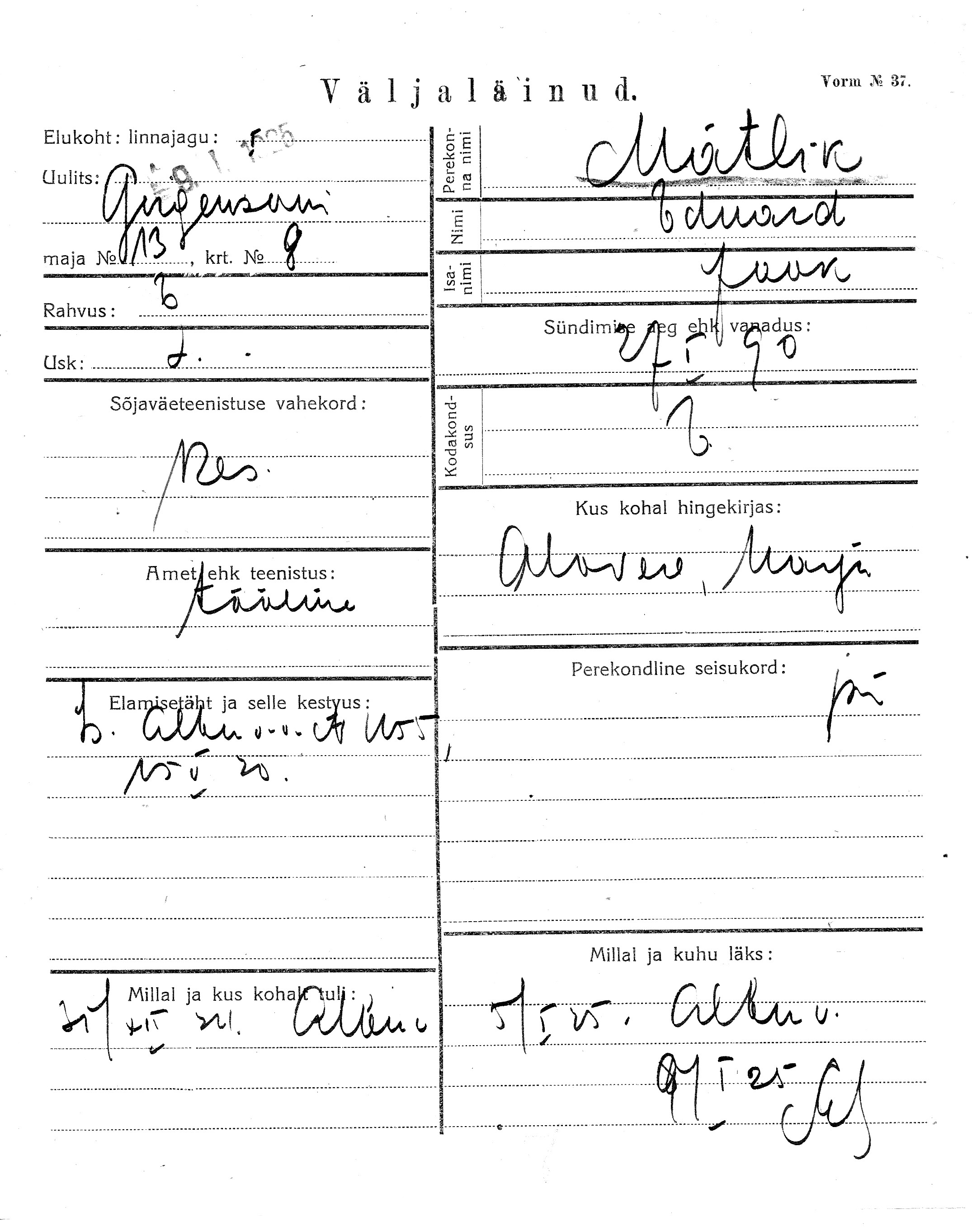 Mätlik, Eduard, Jaak