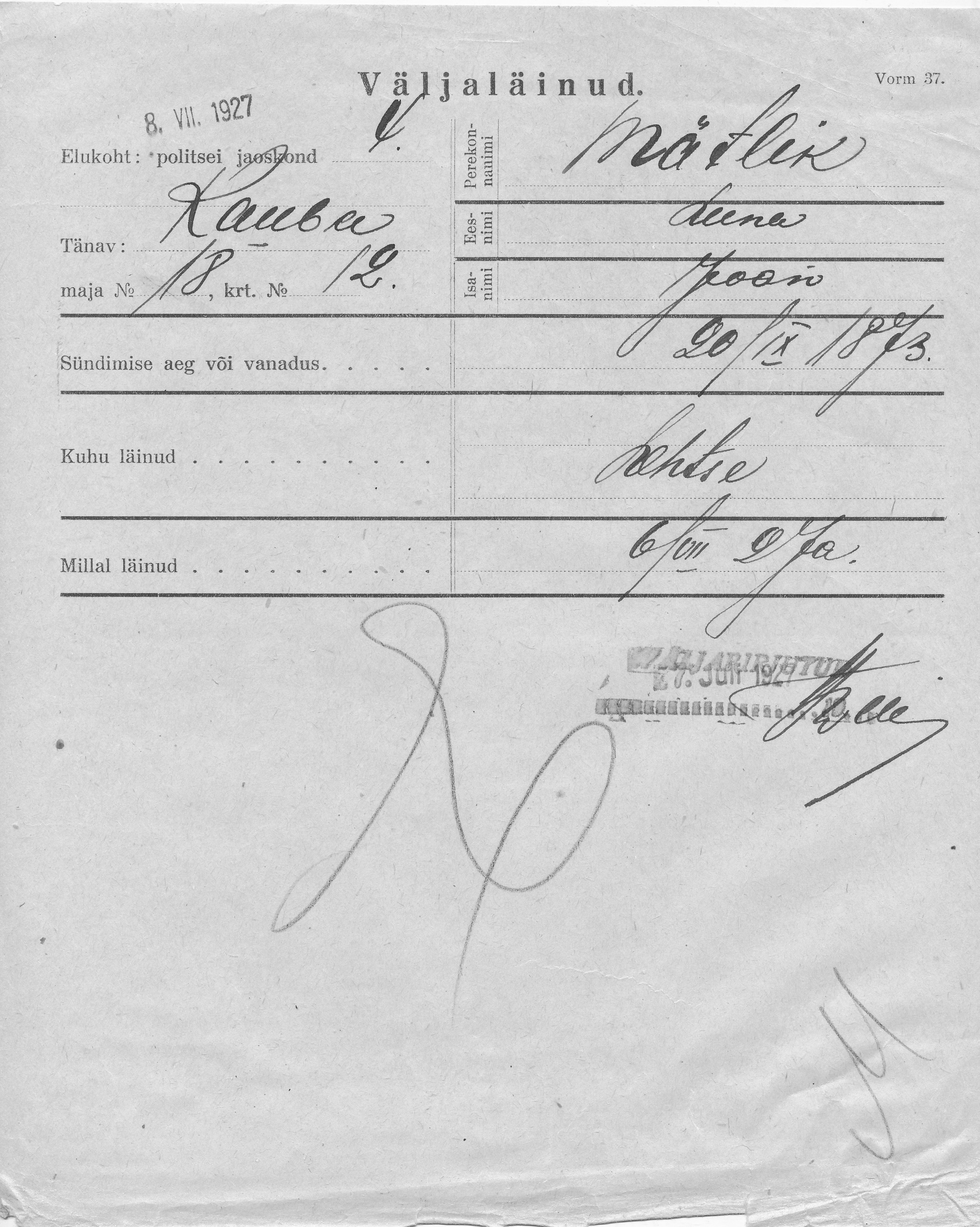 Mätlik, Leena, Jaan