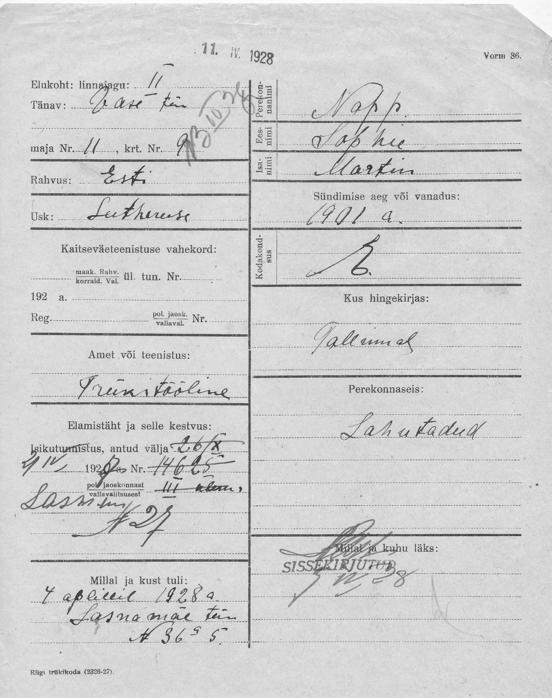 Napp, Sophie, Martin