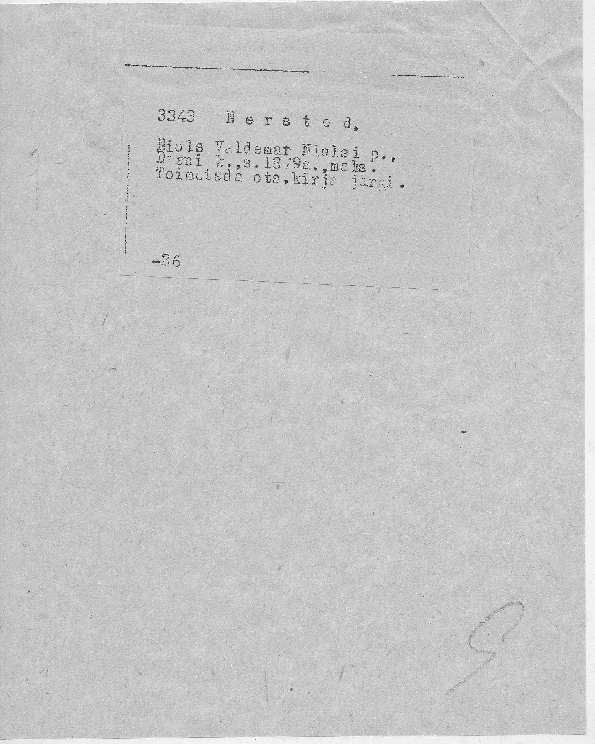 Nersted, Niels, Niels Voldemar