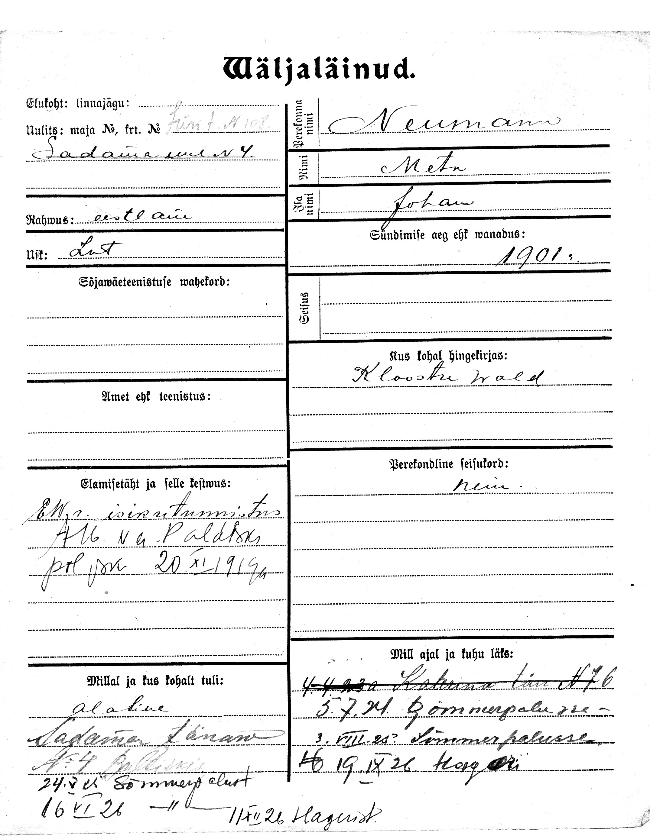 Neumann, Meta, Johan