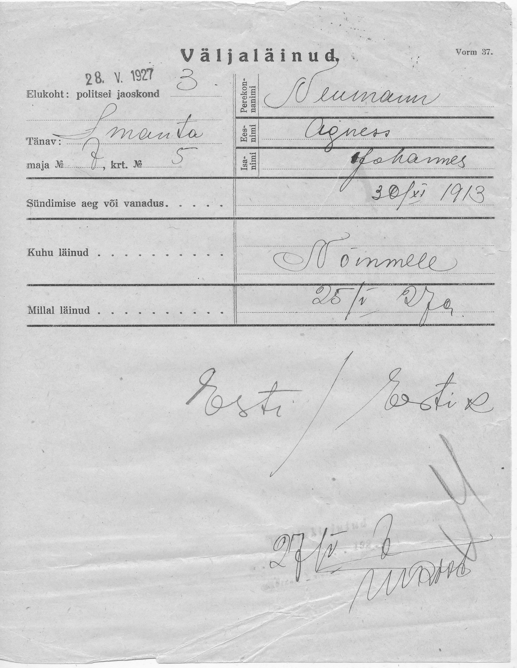 Neumann, Agness, Johannes