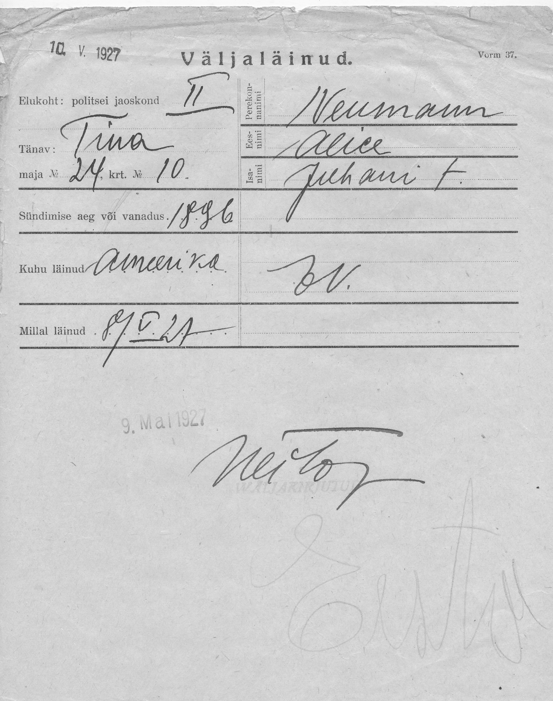 Neumann, Alice, Juhan