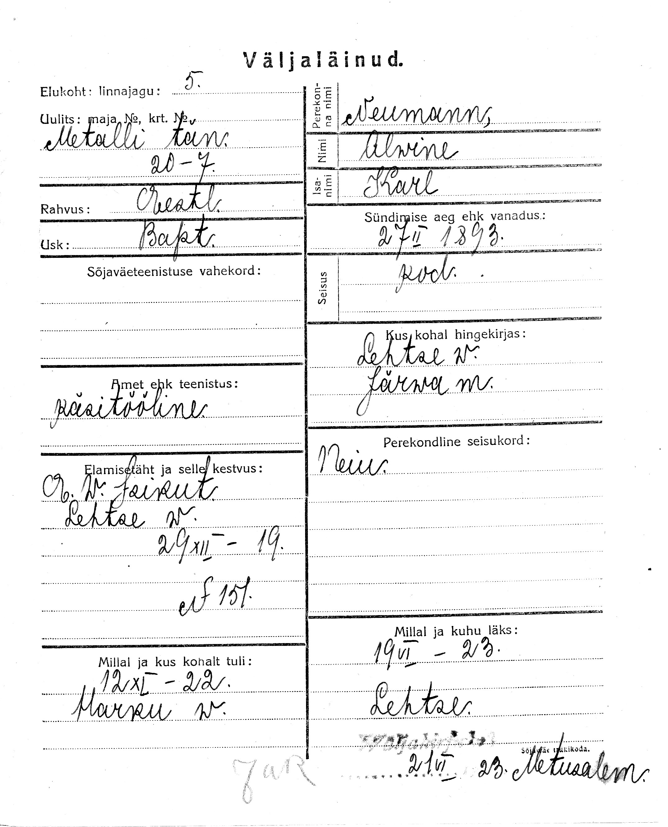 Neumann, Alwine, Karl