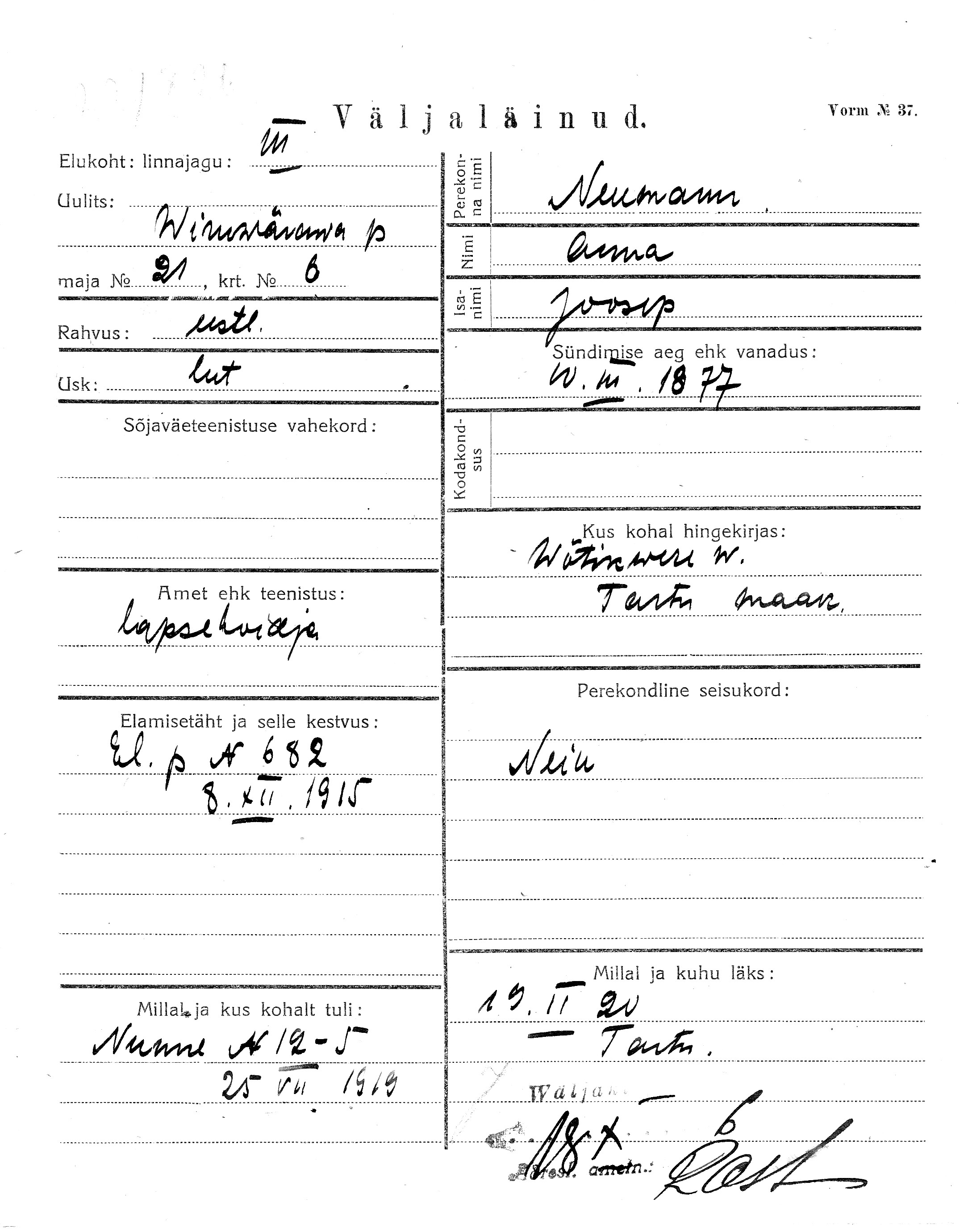 Neumann, Anna, Joosep