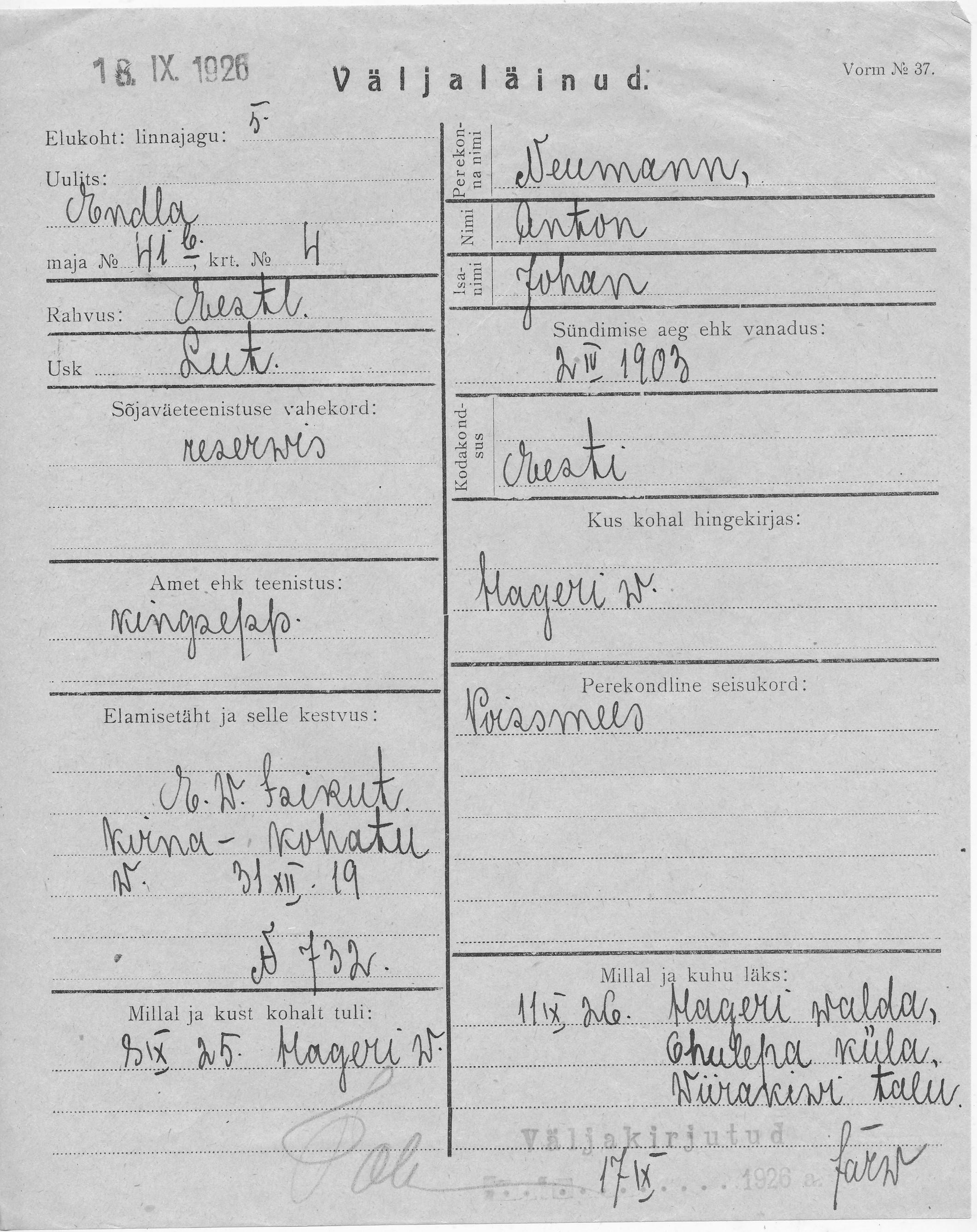 Neumann, Anton, Johan